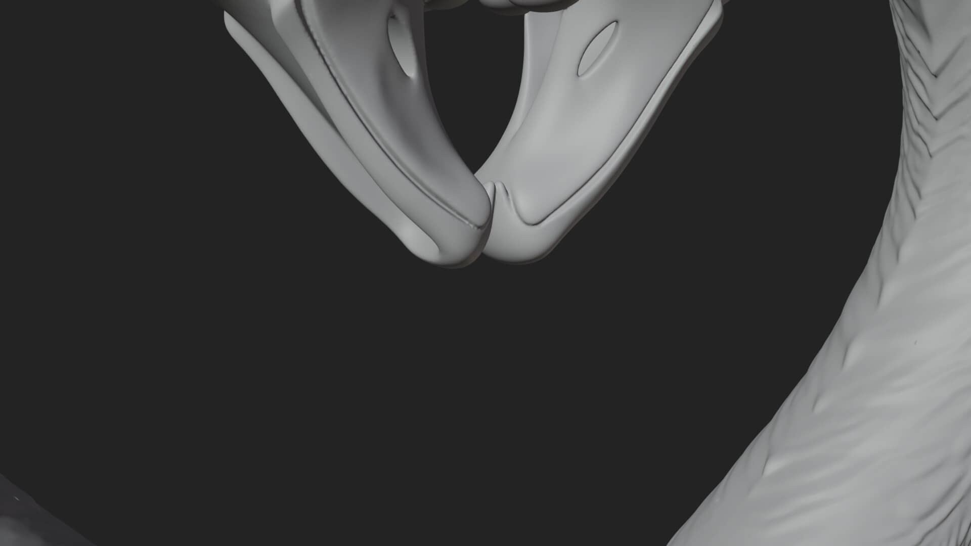 Swan Couple Heart Statue Design 7 3D Print Model 3D Model