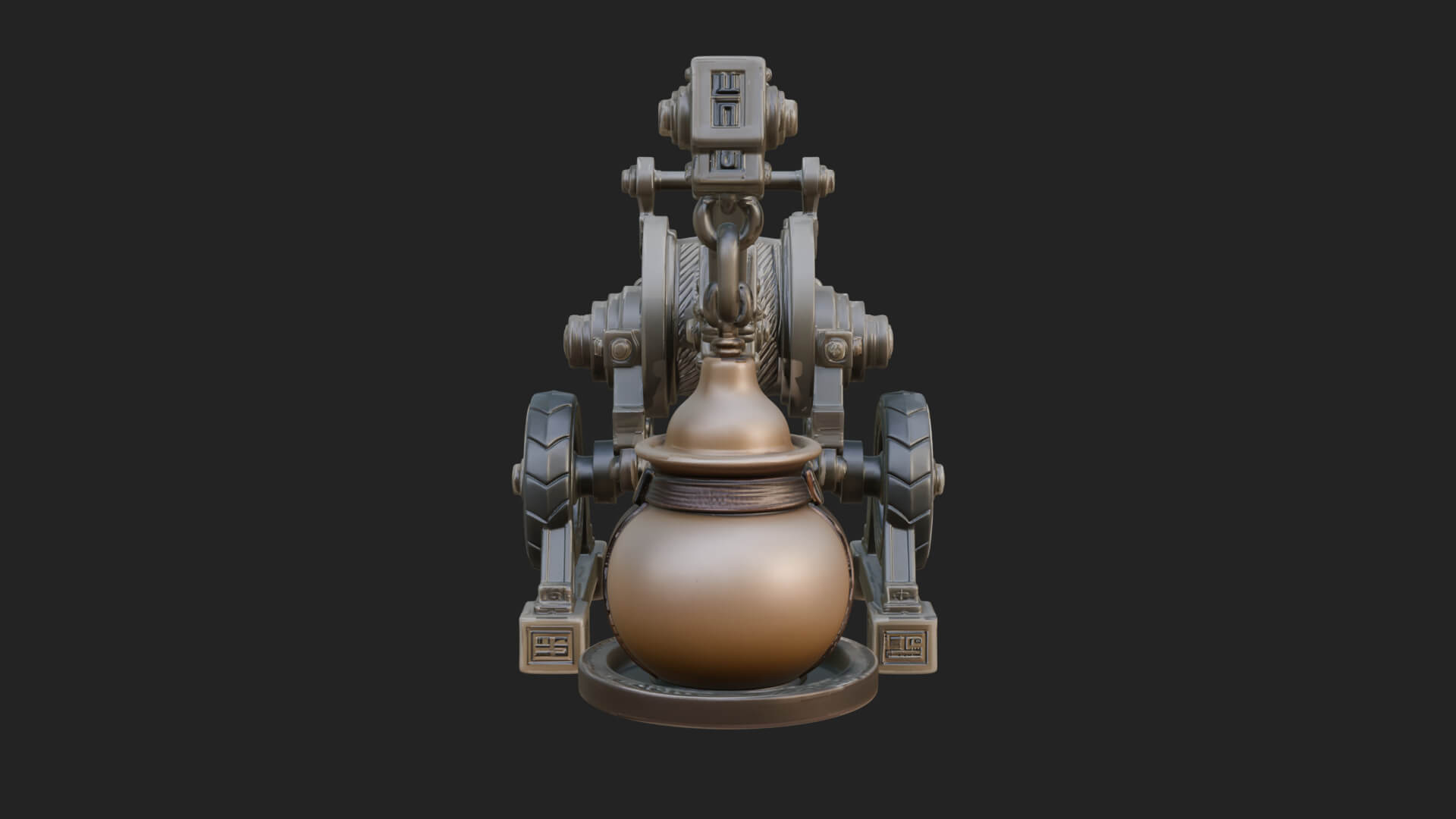 Swinging Fire Pot Launcher Model Design 1 3D Print Model 3D Model