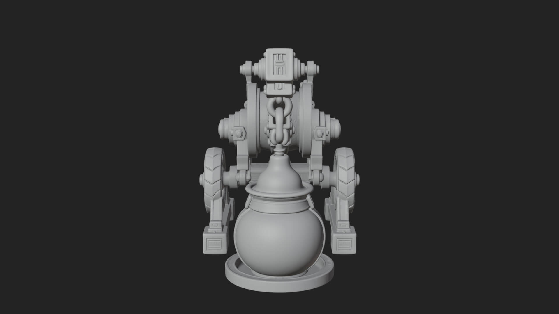 Swinging Fire Pot Launcher Model Design 1 3D Print Model 3D Model