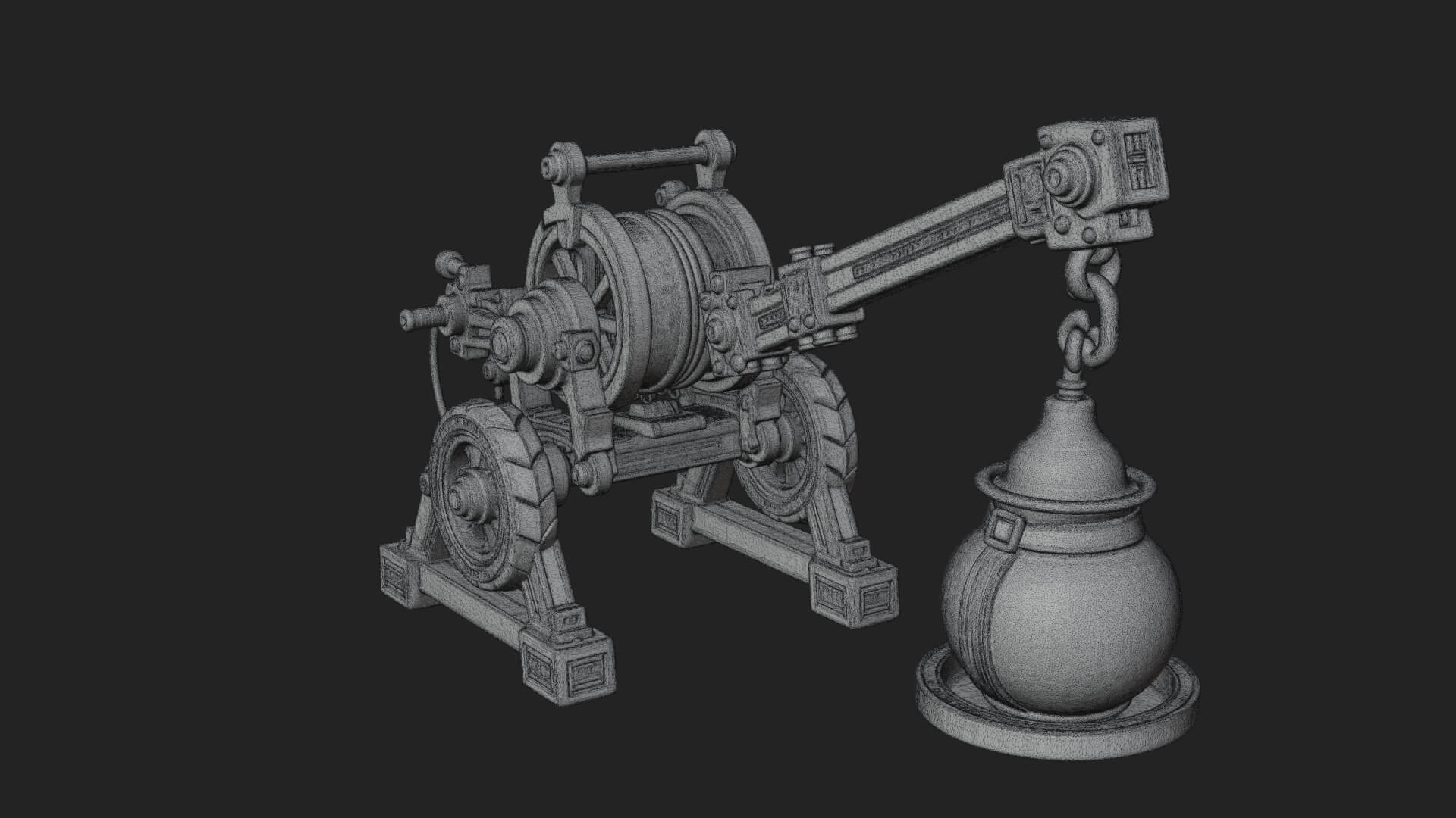 Swinging Fire Pot Launcher Model Design 1 3D Print Model 3D Model