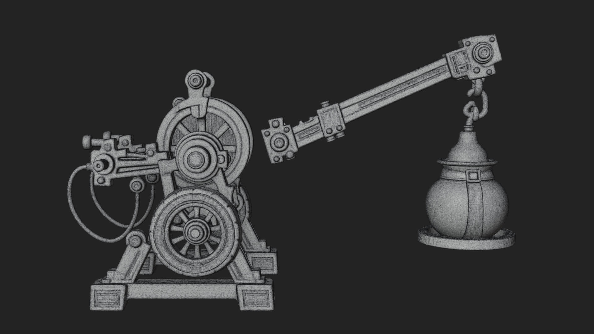 Swinging Fire Pot Launcher Model Design 1 3D Print Model 3D Model
