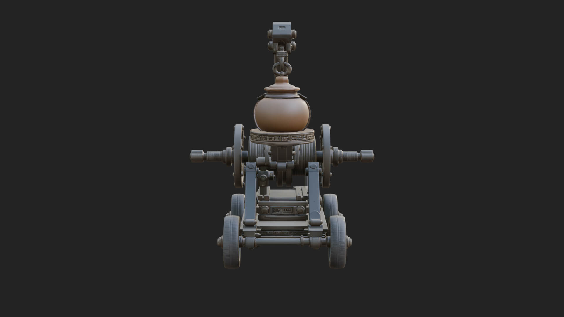 Swinging Fire Pot Launcher Model Design 2 3D Print Model 3D Model