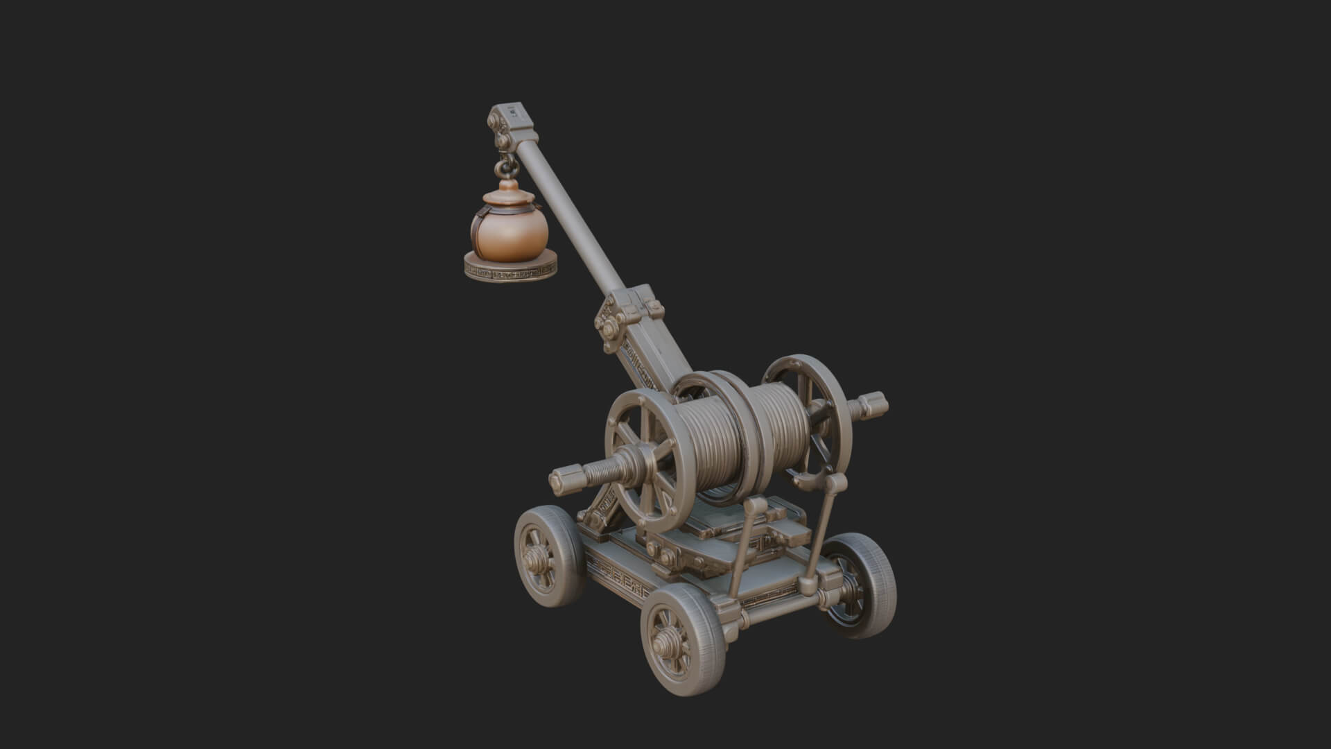 Swinging Fire Pot Launcher Model Design 2 3D Print Model 3D Model