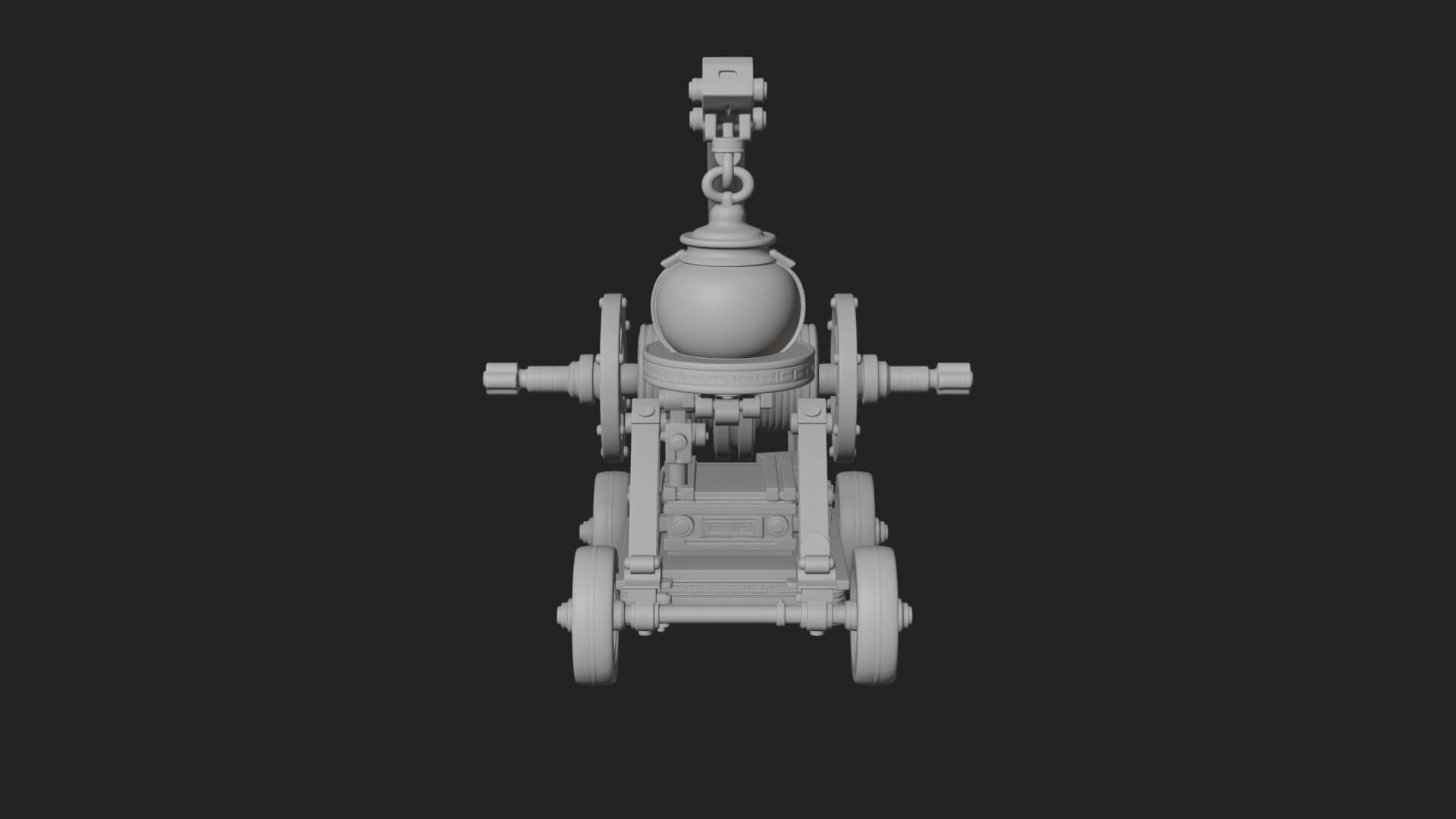 Swinging Fire Pot Launcher Model Design 2 3D Print Model 3D Model