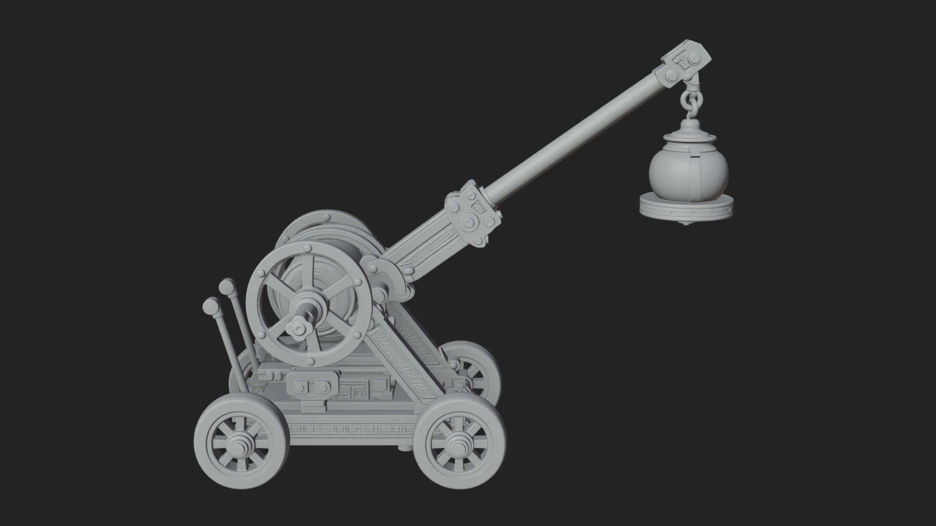 Swinging Fire Pot Launcher Model Design 2 3D Print Model 3D Model