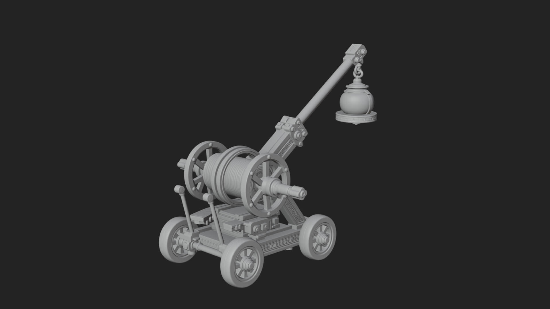 Swinging Fire Pot Launcher Model Design 2 3D Print Model 3D Model