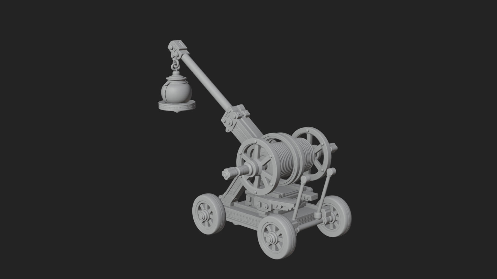Swinging Fire Pot Launcher Model Design 2 3D Print Model 3D Model