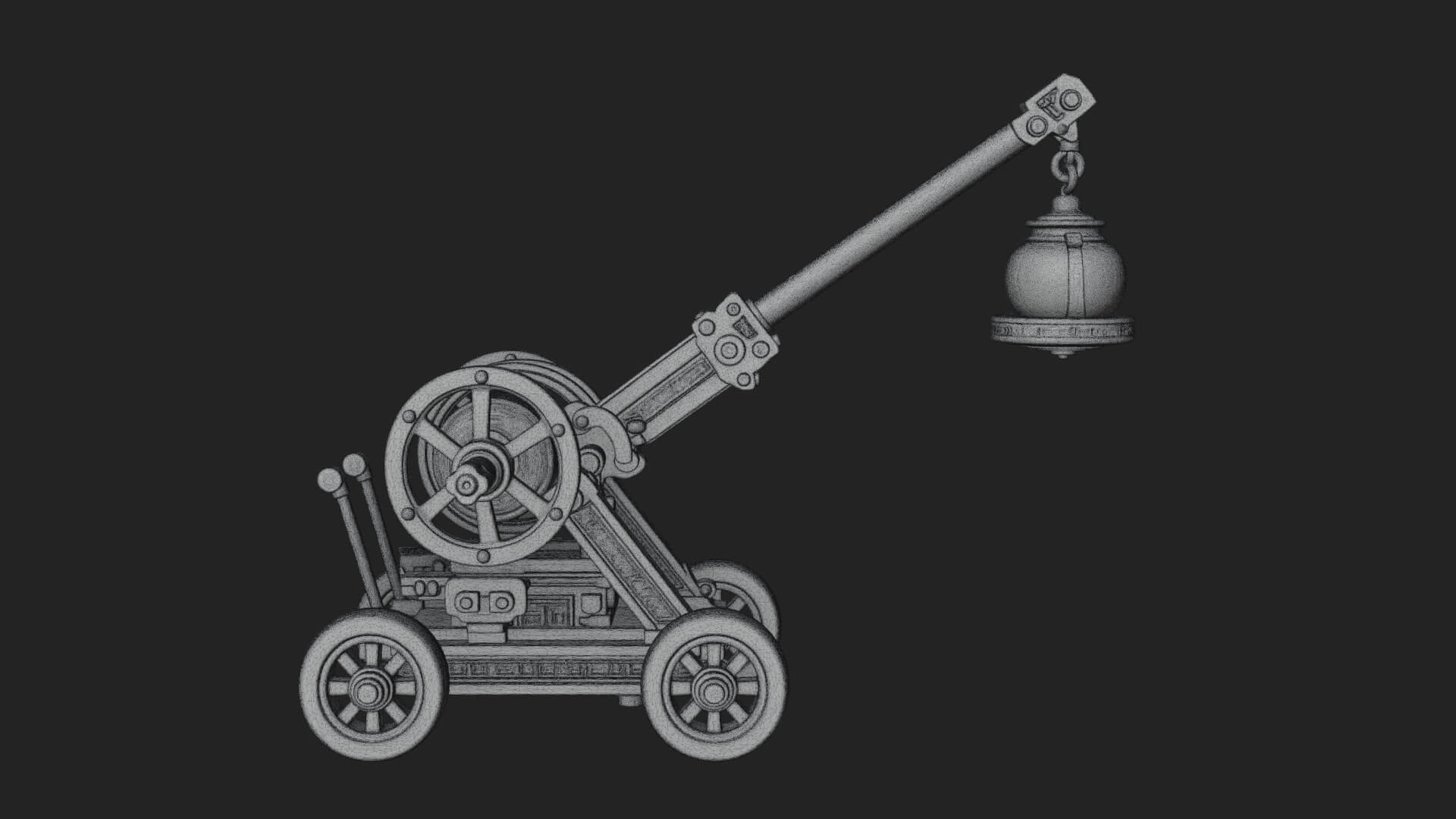 Swinging Fire Pot Launcher Model Design 2 3D Print Model 3D Model