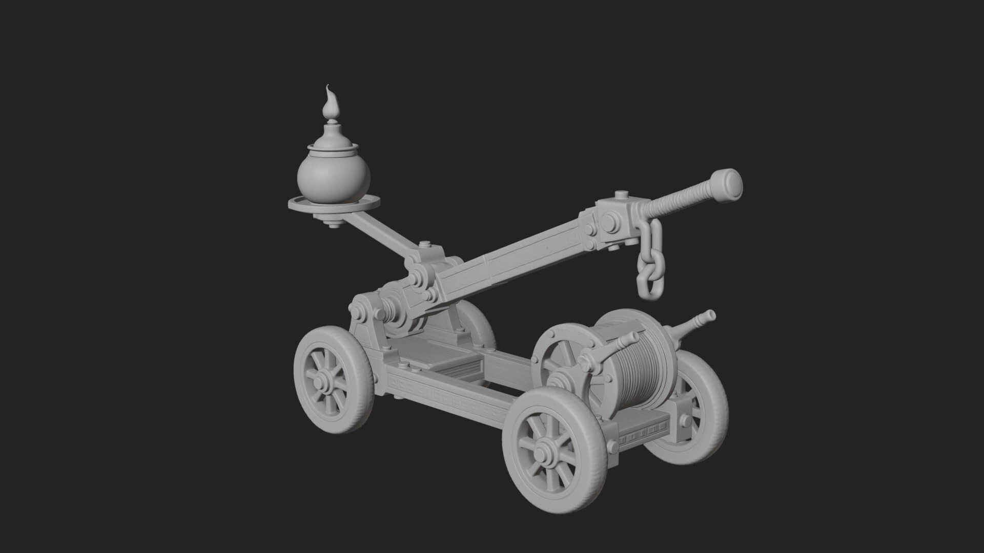 Swinging Fire Pot Launcher Model Design 3 3D Print Model 3D Model