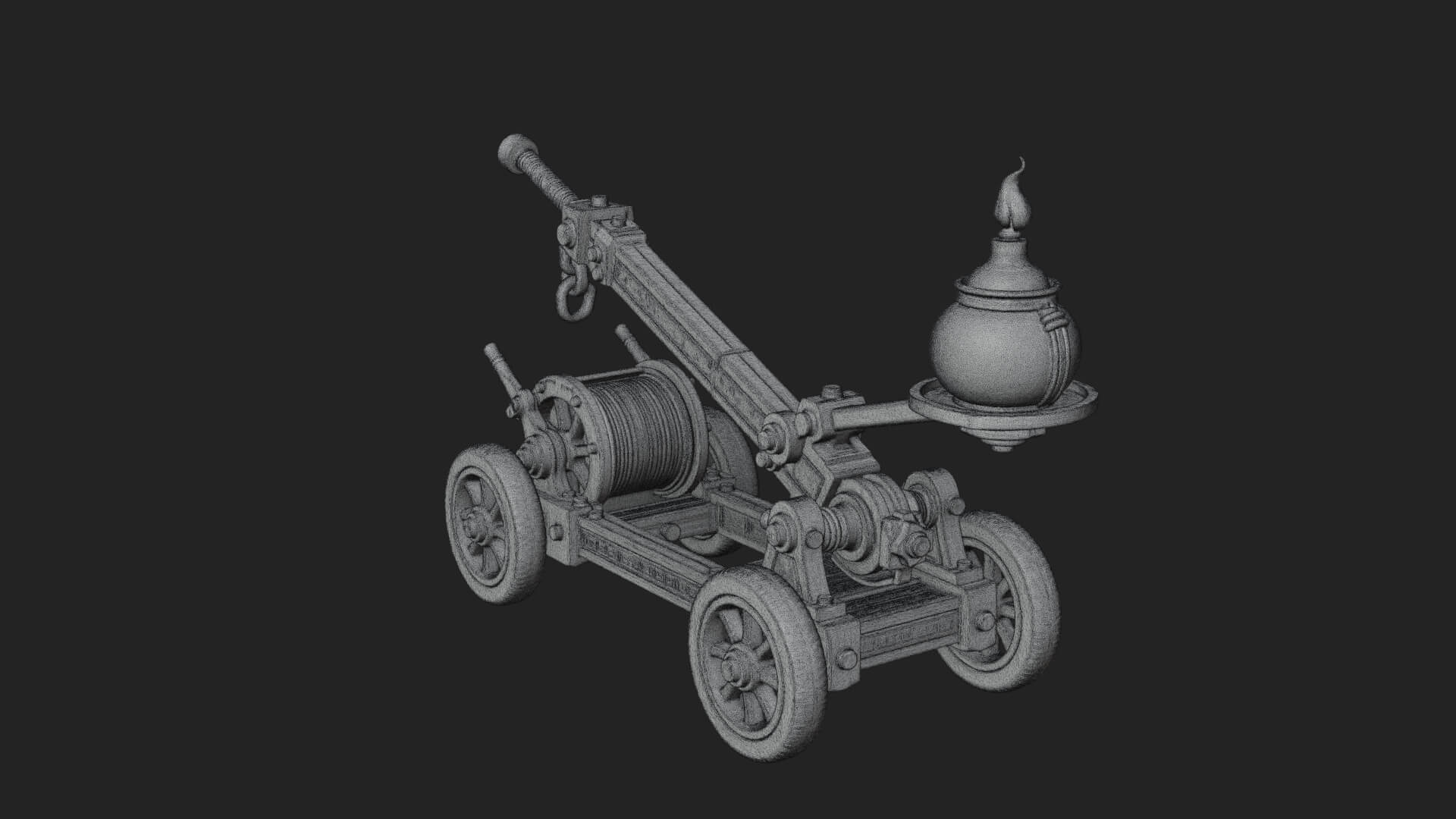 Swinging Fire Pot Launcher Model Design 3 3D Print Model 3D Model