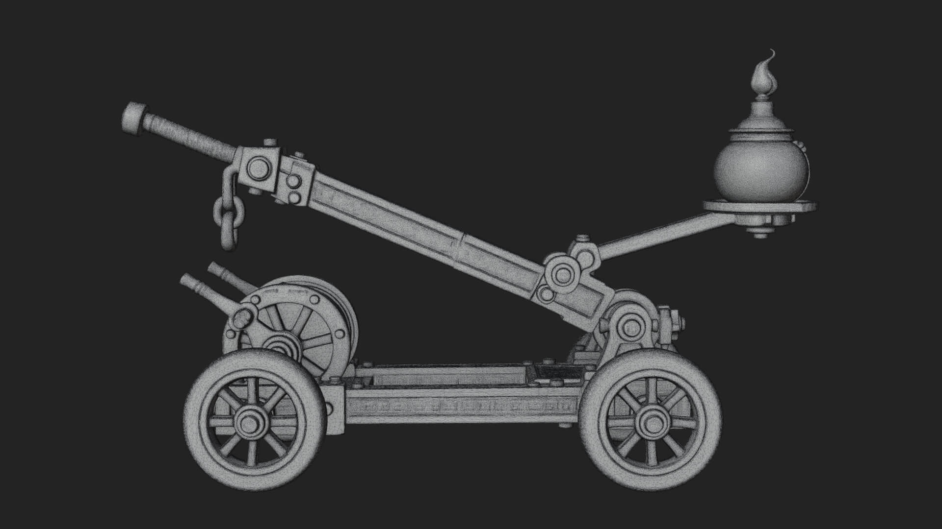 Swinging Fire Pot Launcher Model Design 3 3D Print Model 3D Model