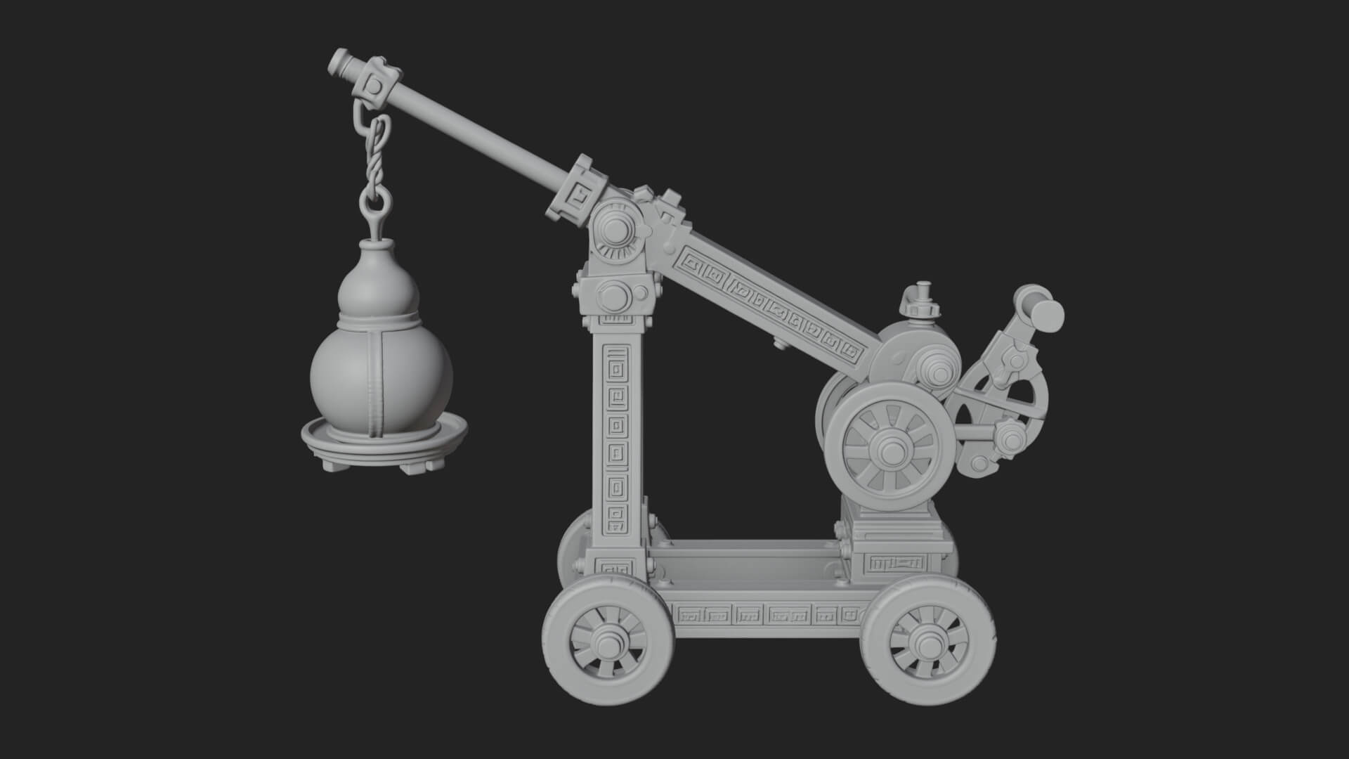 Swinging Fire Pot Launcher Model Design 4 3D Print Model 3D Model