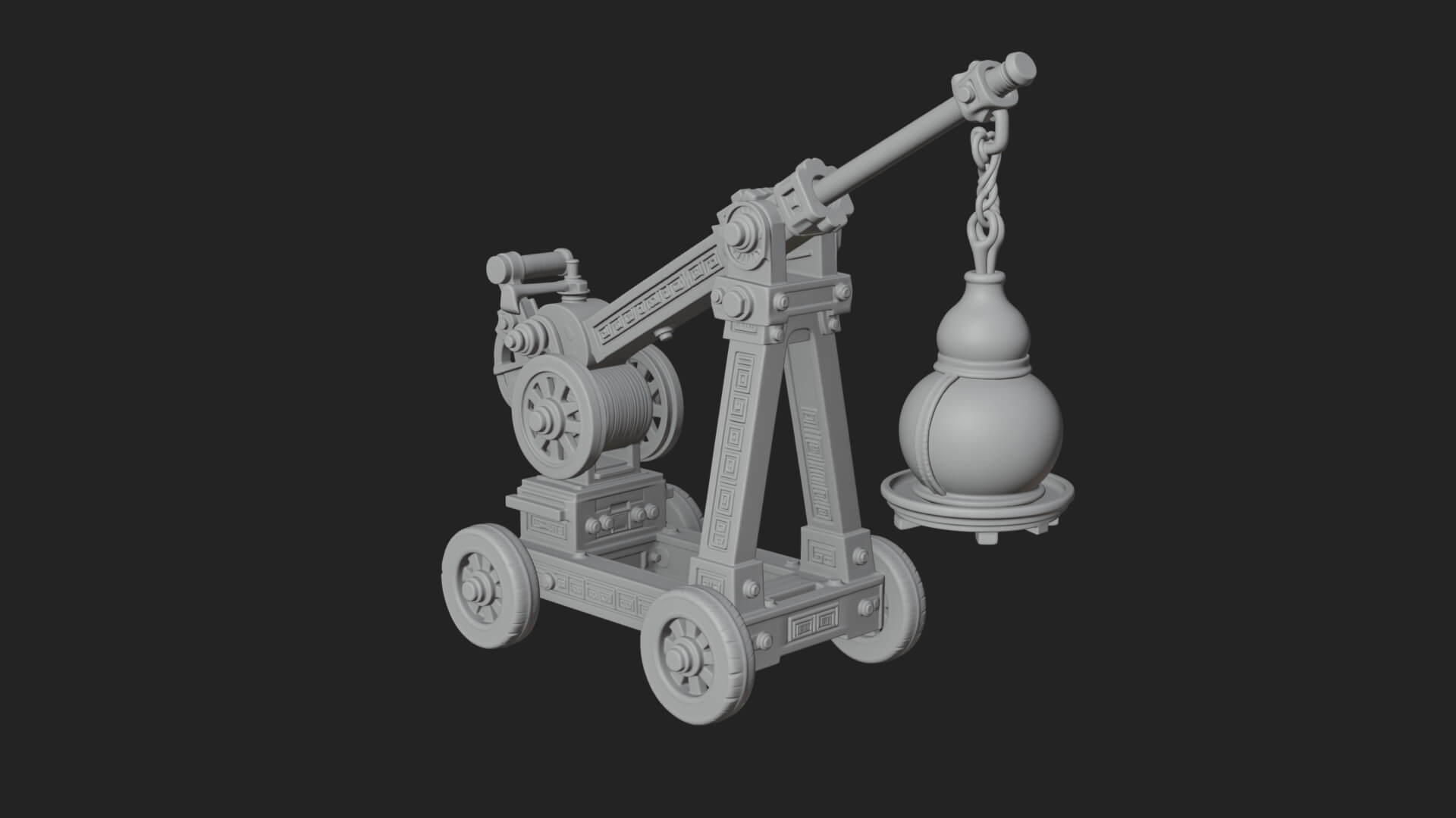 Swinging Fire Pot Launcher Model Design 4 3D Print Model 3D Model