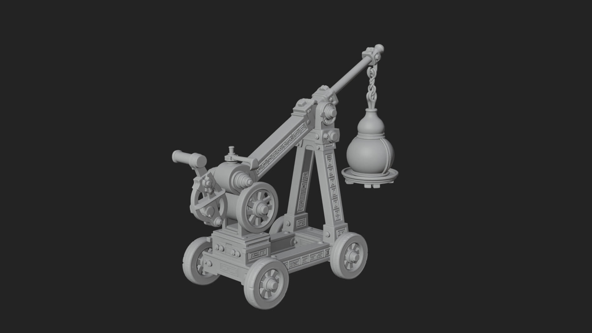 Swinging Fire Pot Launcher Model Design 4 3D Print Model 3D Model