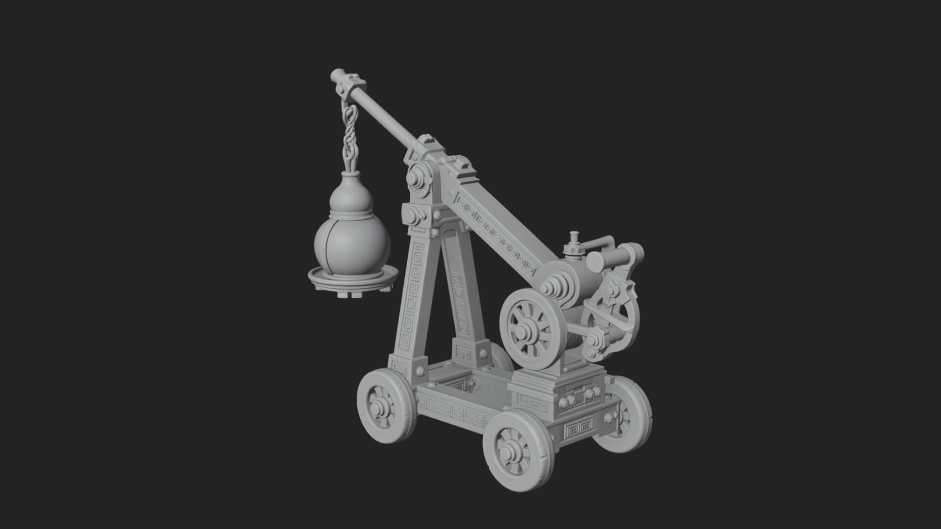 Swinging Fire Pot Launcher Model Design 4 3D Print Model 3D Model
