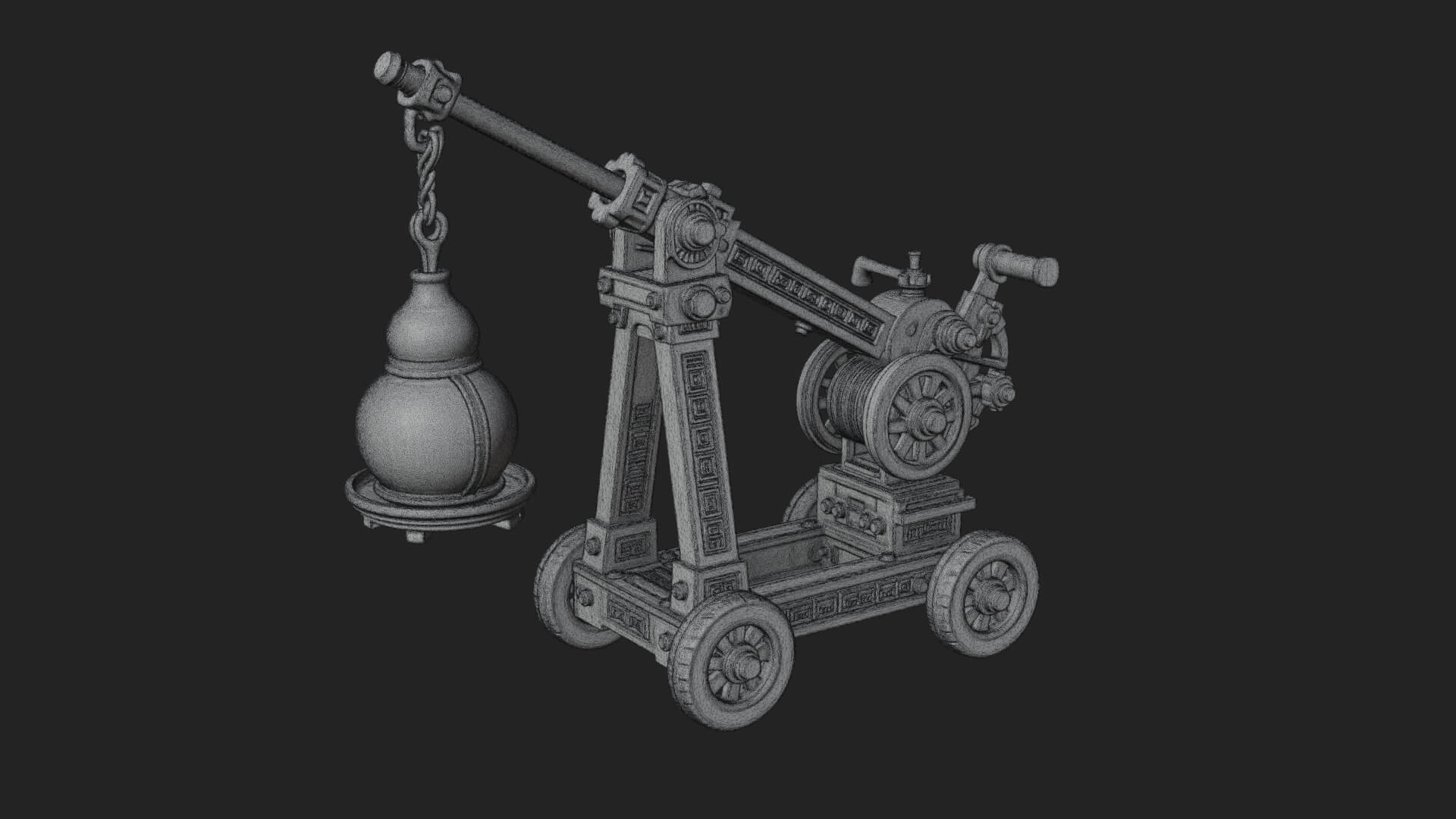 Swinging Fire Pot Launcher Model Design 4 3D Print Model 3D Model
