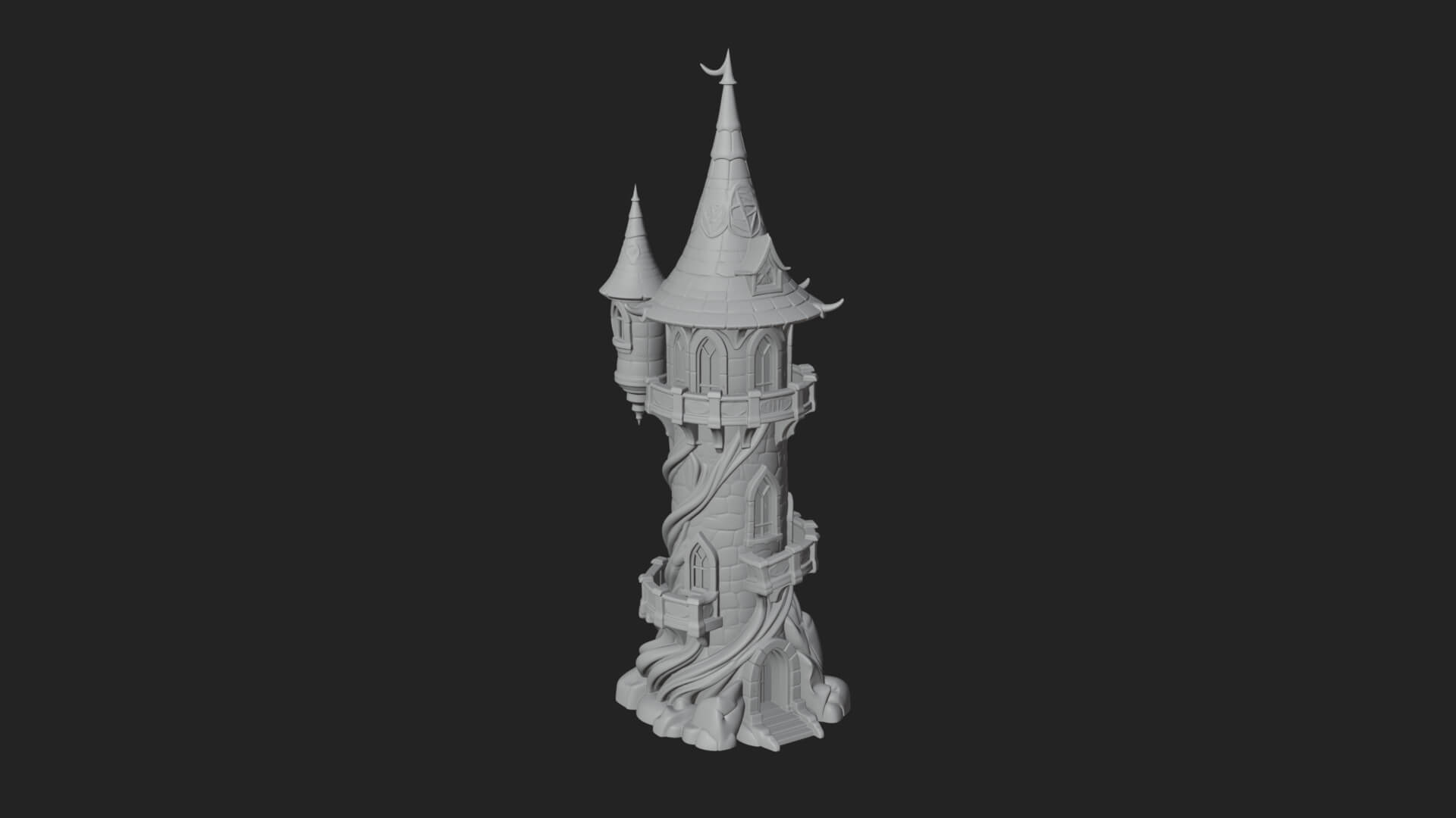 Swirling Fairy Tower Model Design 10 3D Print Model 3D Model