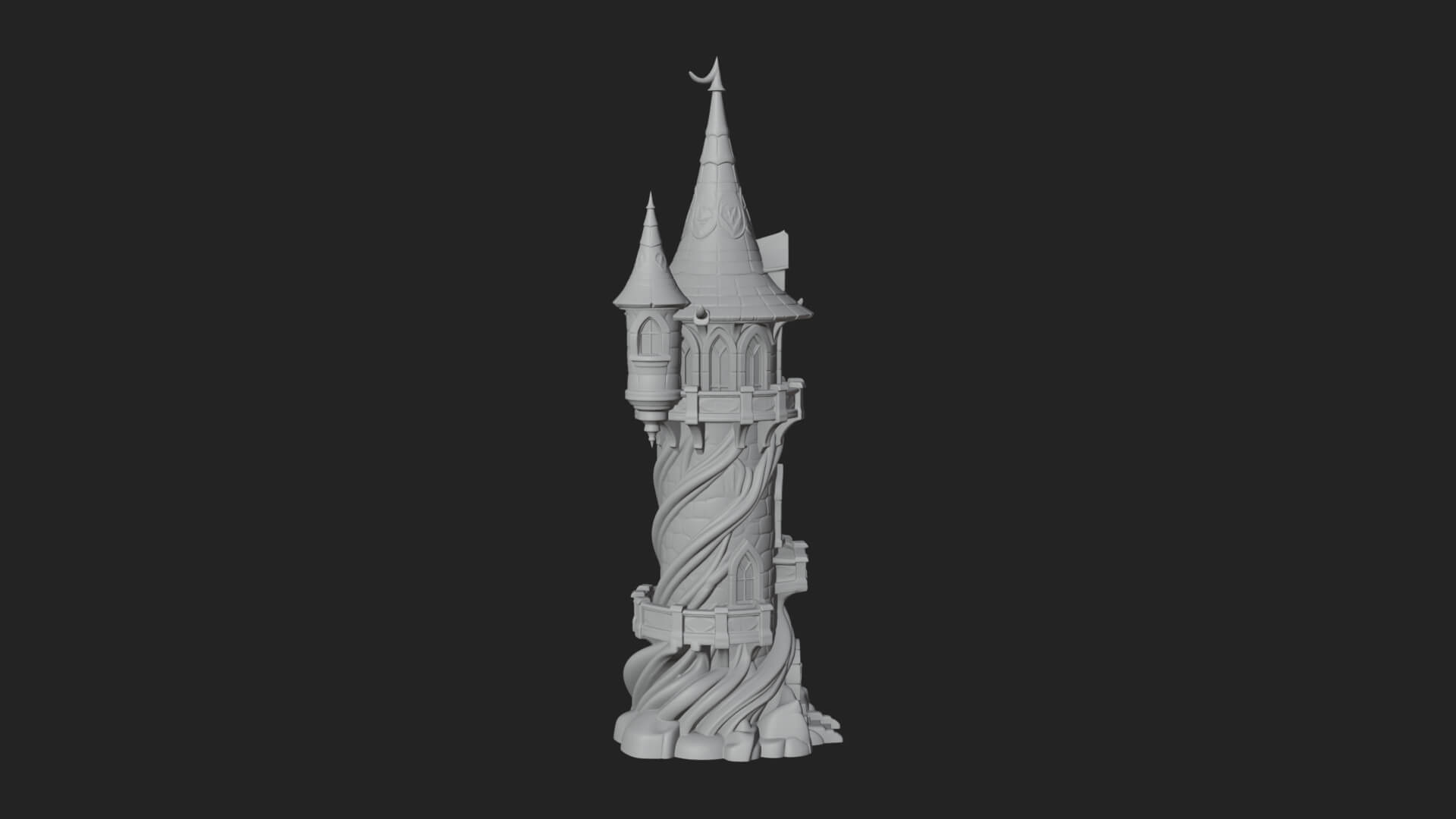 Swirling Fairy Tower Model Design 10 3D Print Model 3D Model