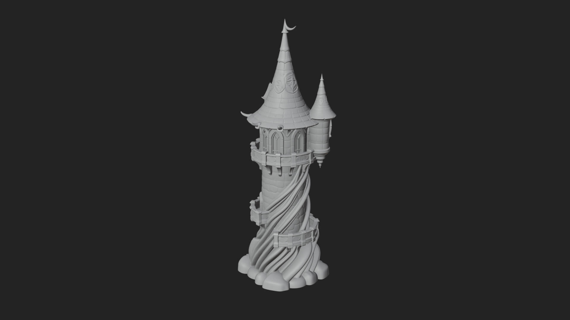 Swirling Fairy Tower Model Design 10 3D Print Model 3D Model