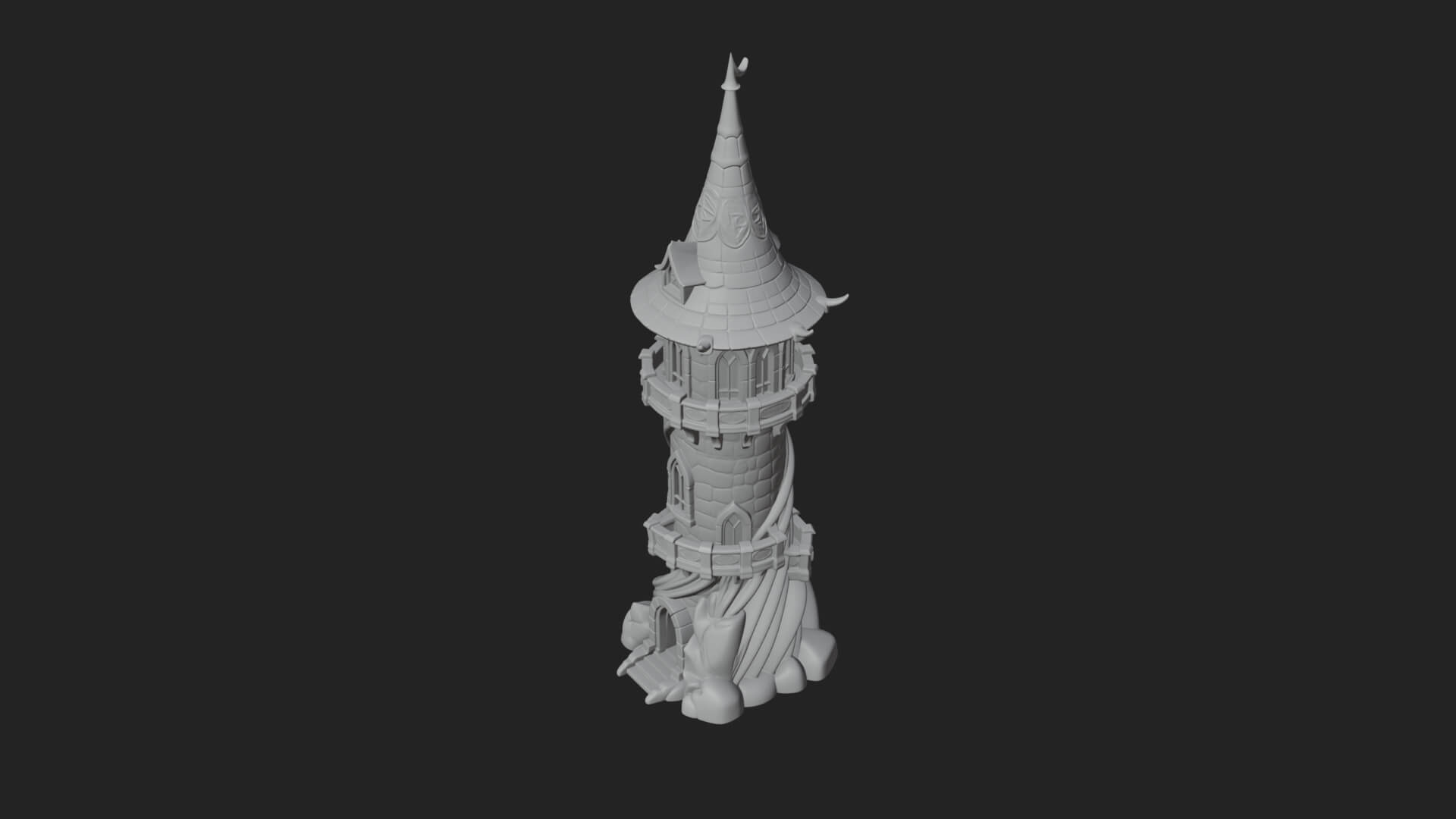 Swirling Fairy Tower Model Design 10 3D Print Model 3D Model