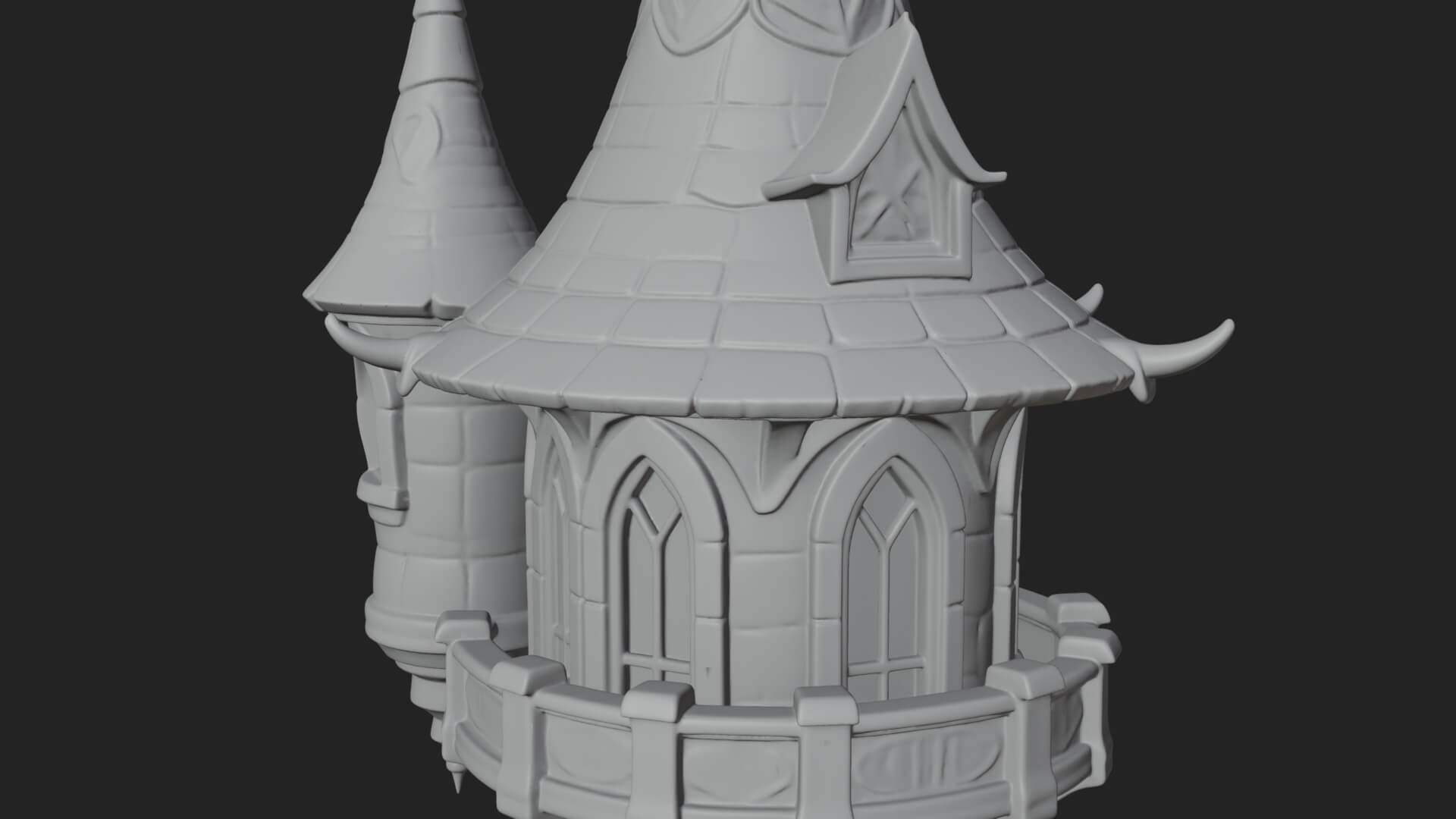 Swirling Fairy Tower Model Design 10 3D Print Model 3D Model