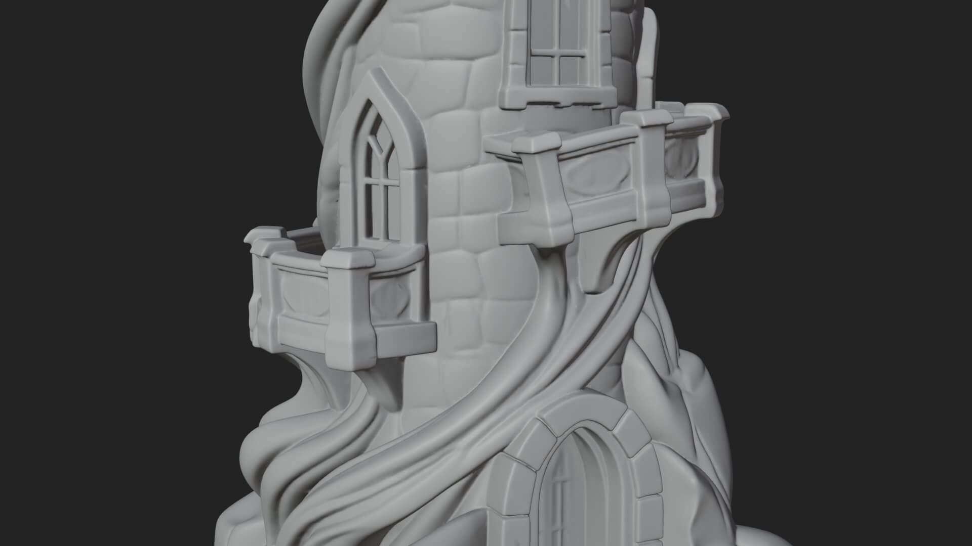 Swirling Fairy Tower Model Design 10 3D Print Model 3D Model