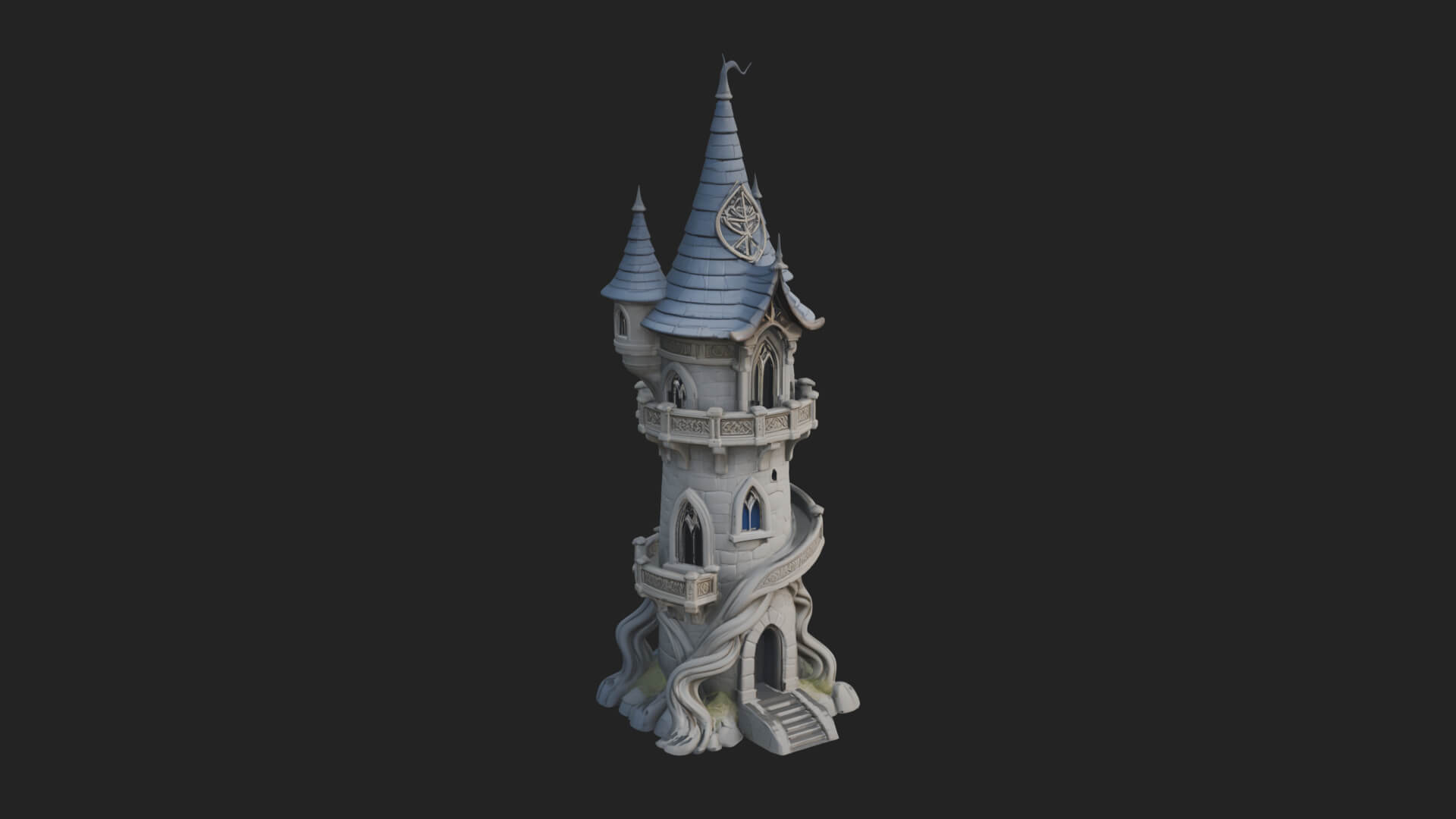 Swirling Fairy Tower Model Design 11 3D Print Model 3D Model