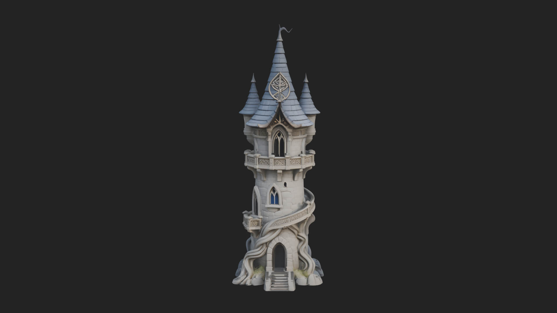 Swirling Fairy Tower Model Design 11 3D Print Model 3D Model