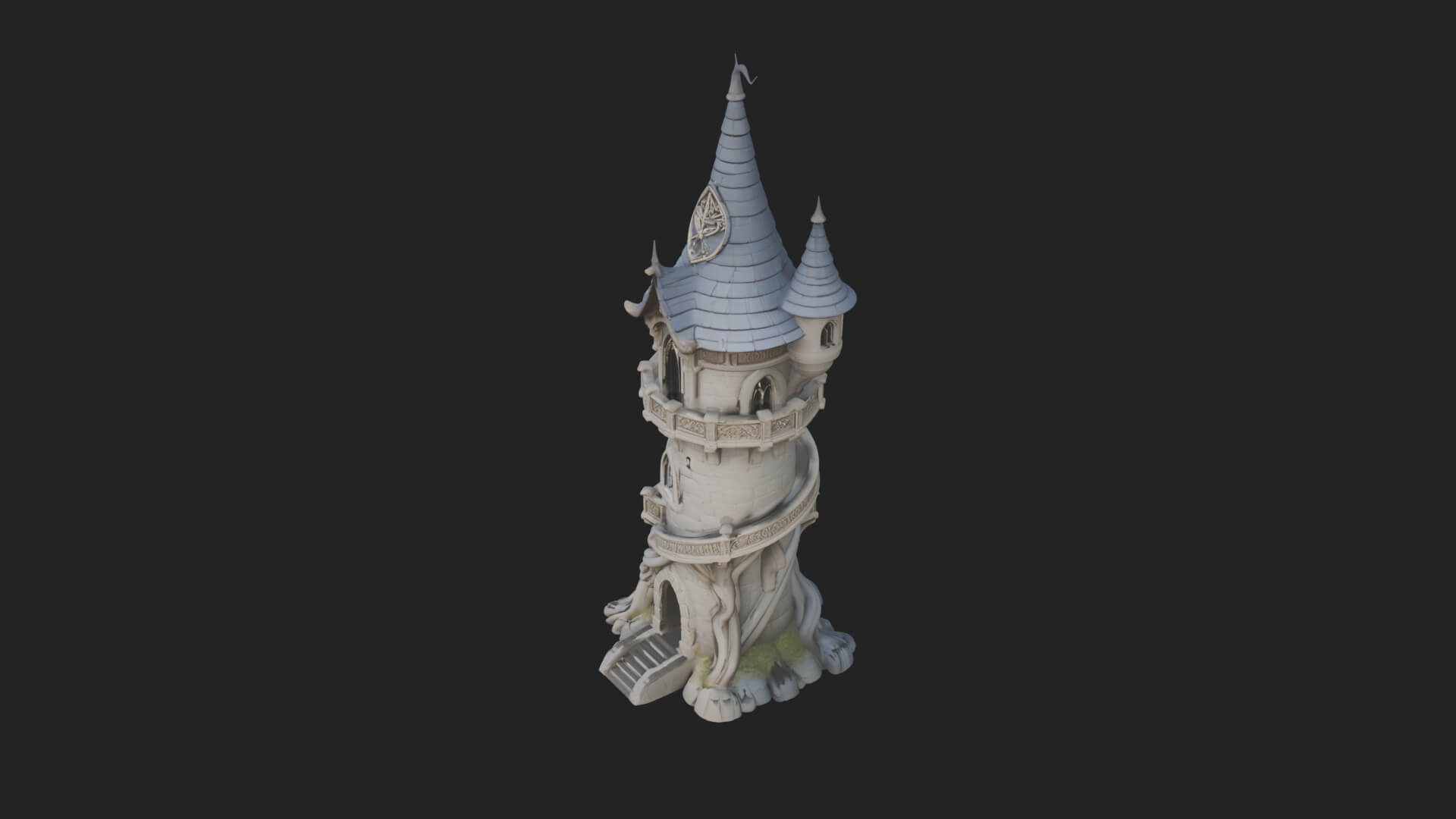 Swirling Fairy Tower Model Design 11 3D Print Model 3D Model