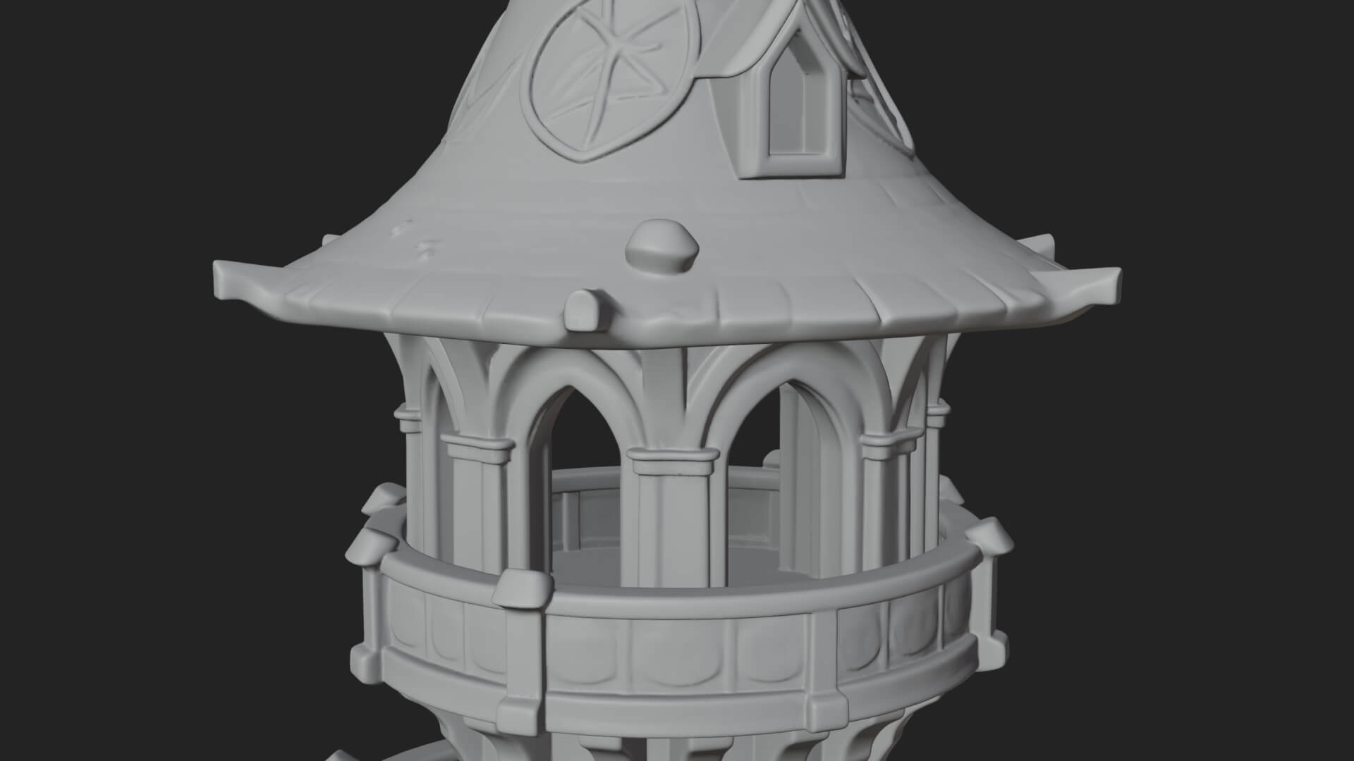 Swirling Fairy Tower Model Design 12 3D Print Model 3D Model
