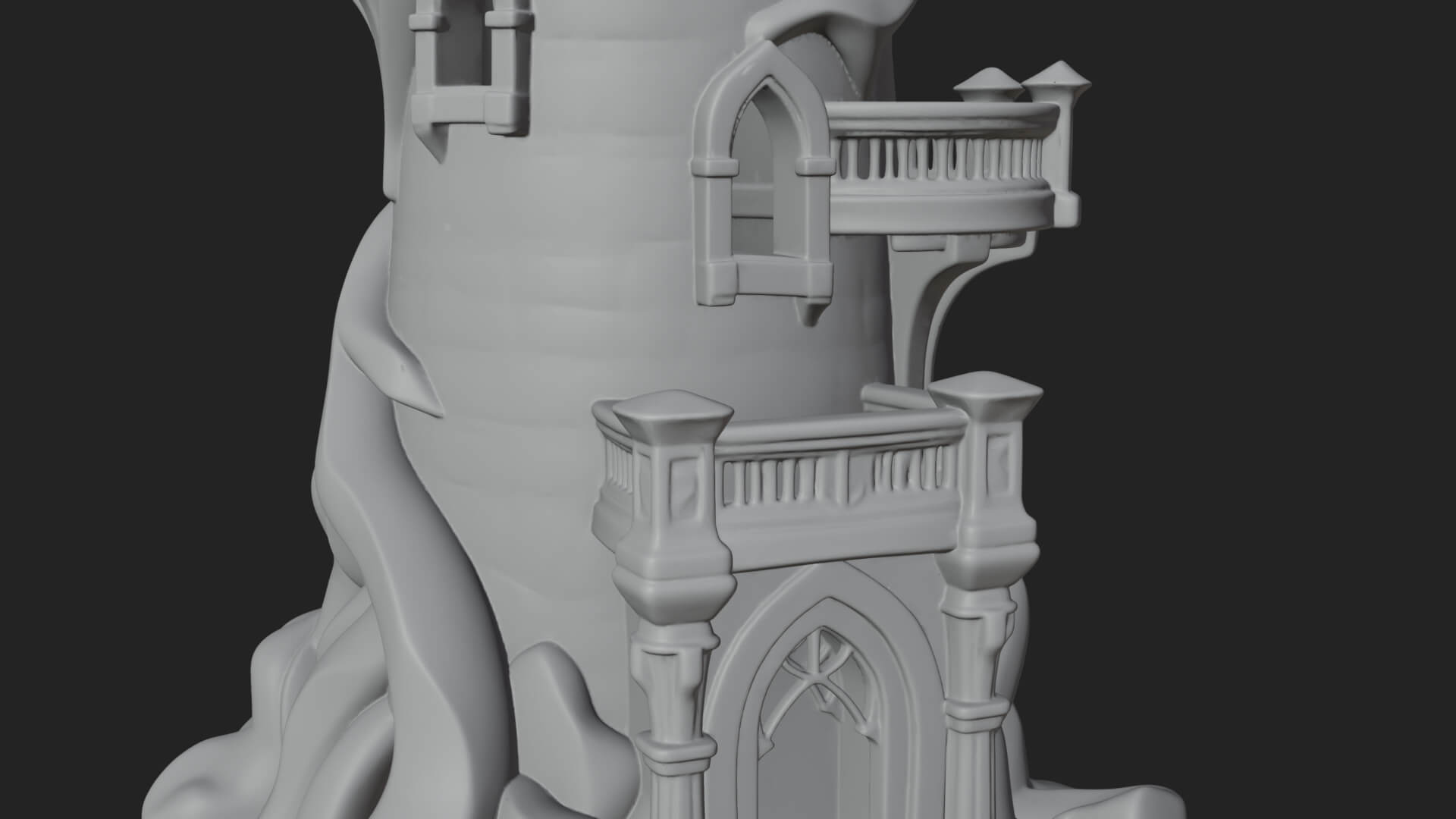 Swirling Fairy Tower Model Design 12 3D Print Model 3D Model