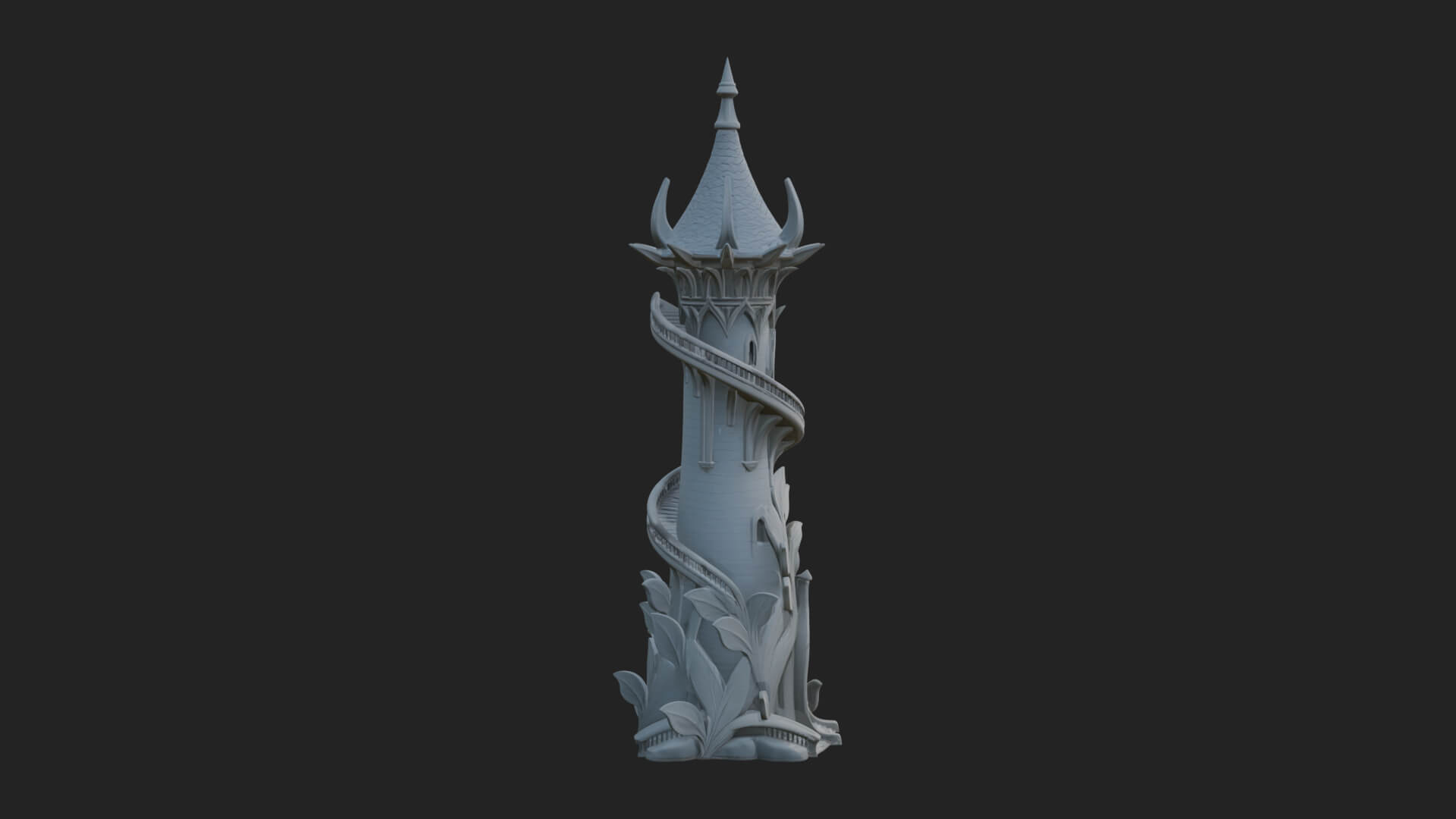 Swirling Fairy Tower Model Design 5 3D Print Model 3D Model