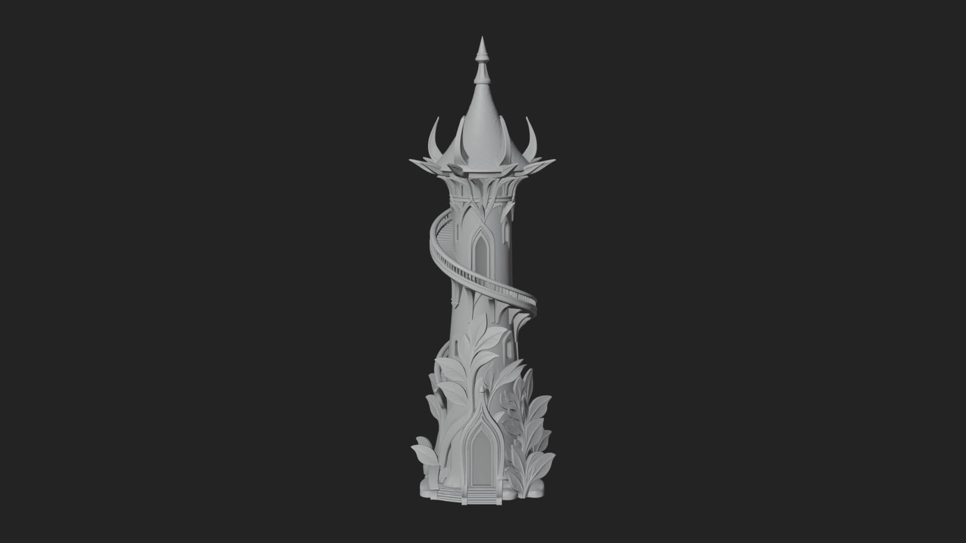 Swirling Fairy Tower Model Design 5 3D Print Model 3D Model