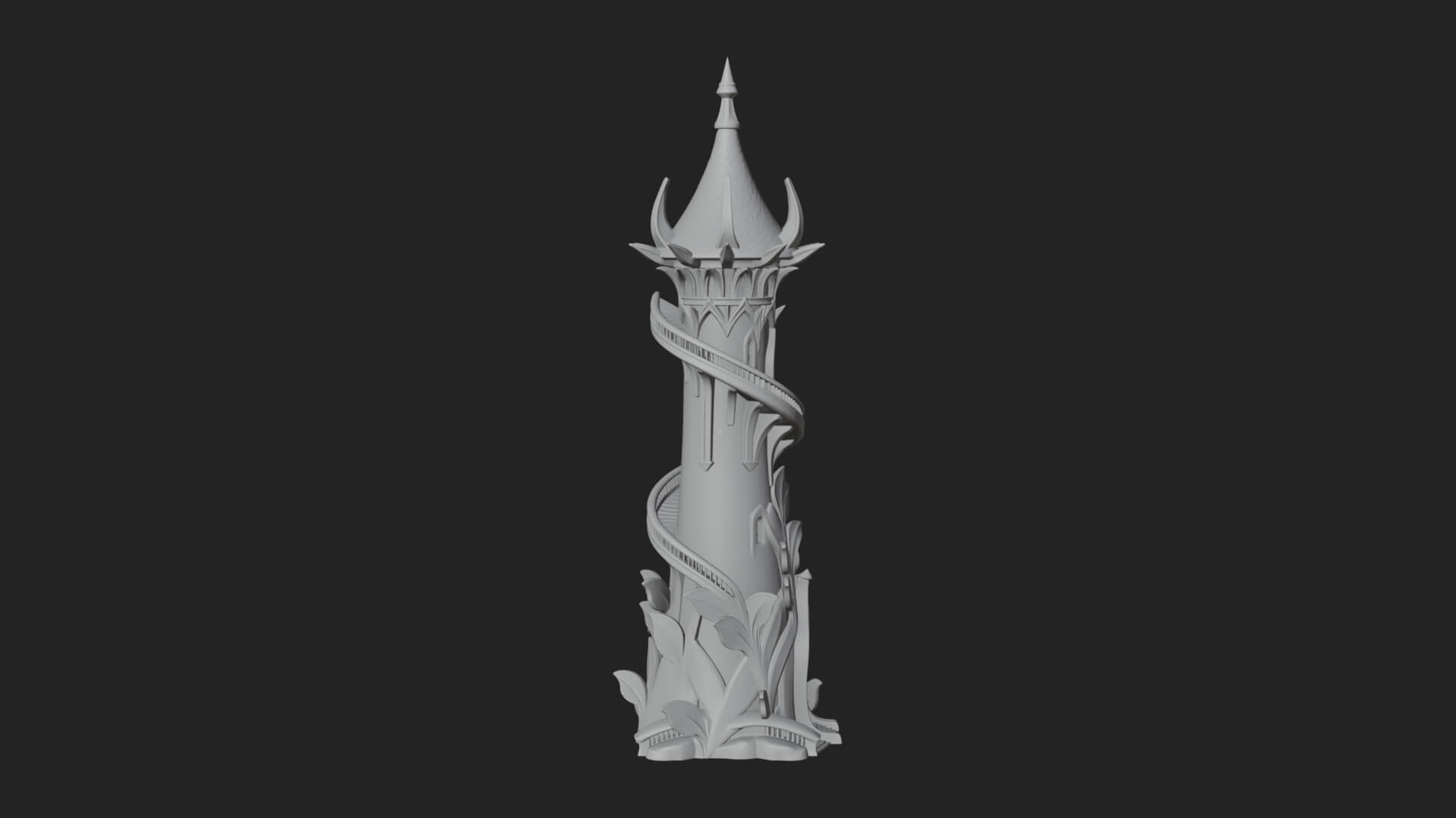 Swirling Fairy Tower Model Design 5 3D Print Model 3D Model
