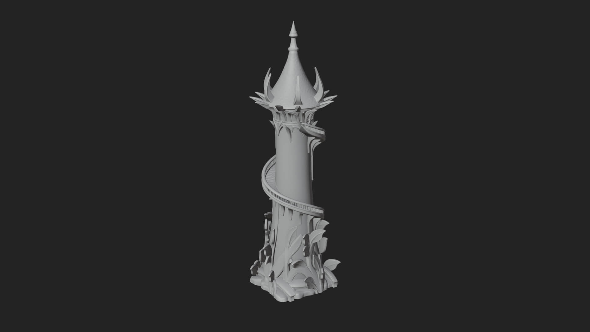 Swirling Fairy Tower Model Design 5 3D Print Model 3D Model