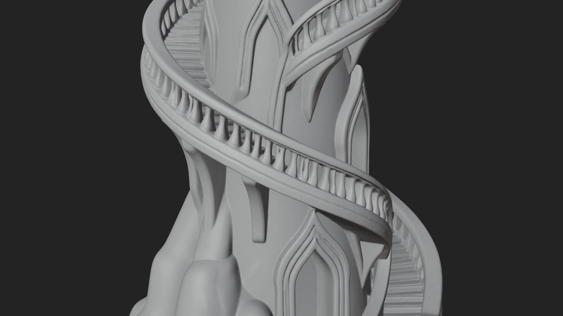 Swirling Fairy Tower Model Design 6 3D Print Model 3D Model