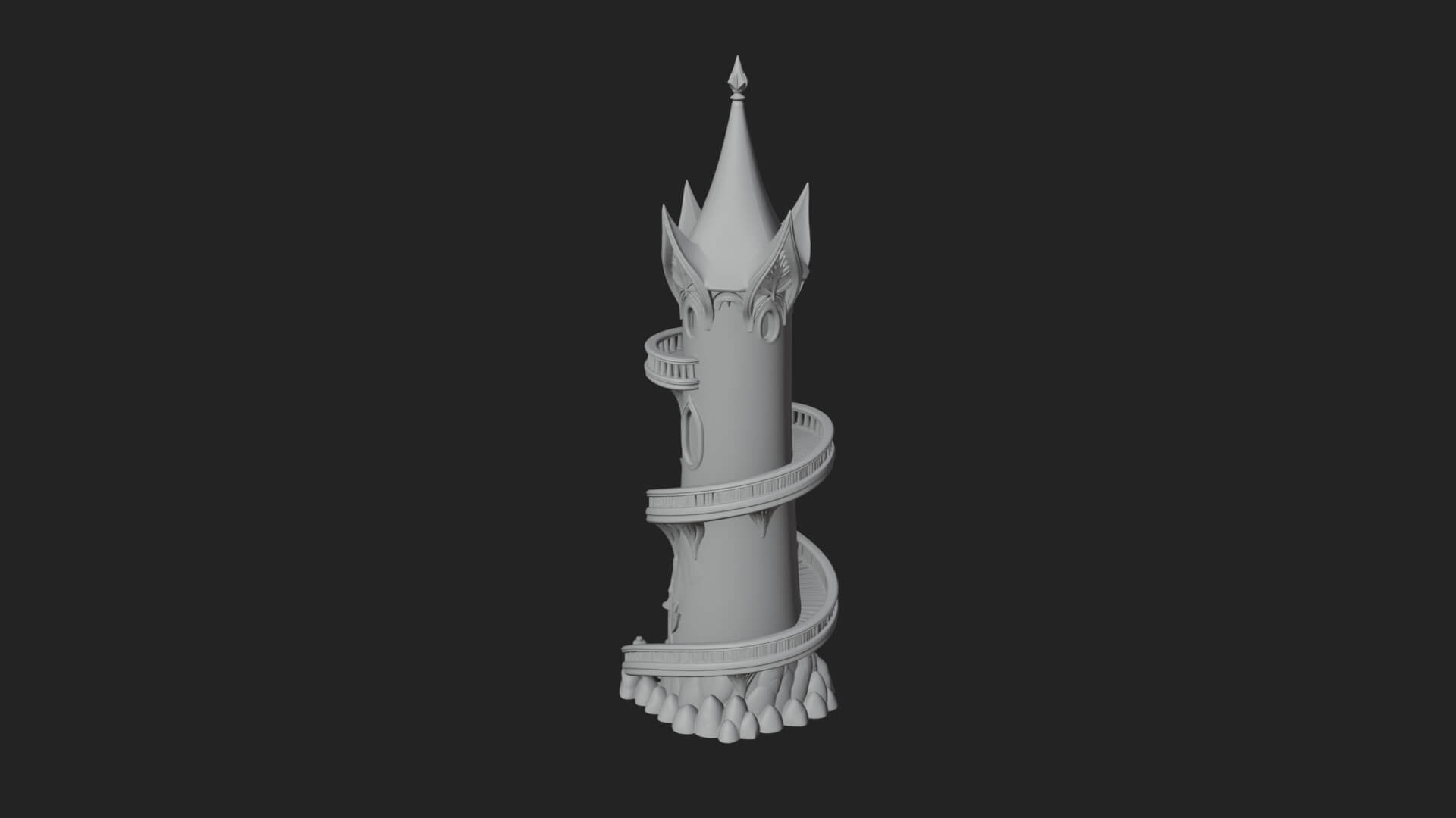 Swirling Fairy Tower Model Design 8 3D Print Model 3D Model