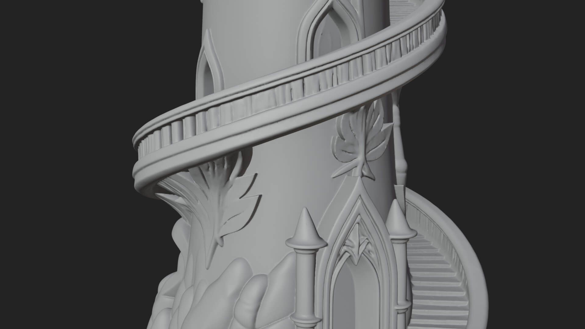 Swirling Fairy Tower Model Design 8 3D Print Model 3D Model