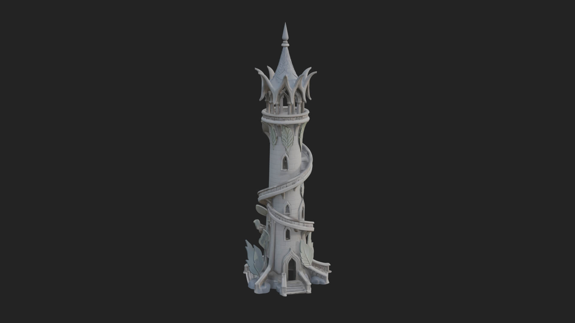 Swirling Fairy Tower Model Design 9 3D Print Model 3D Model
