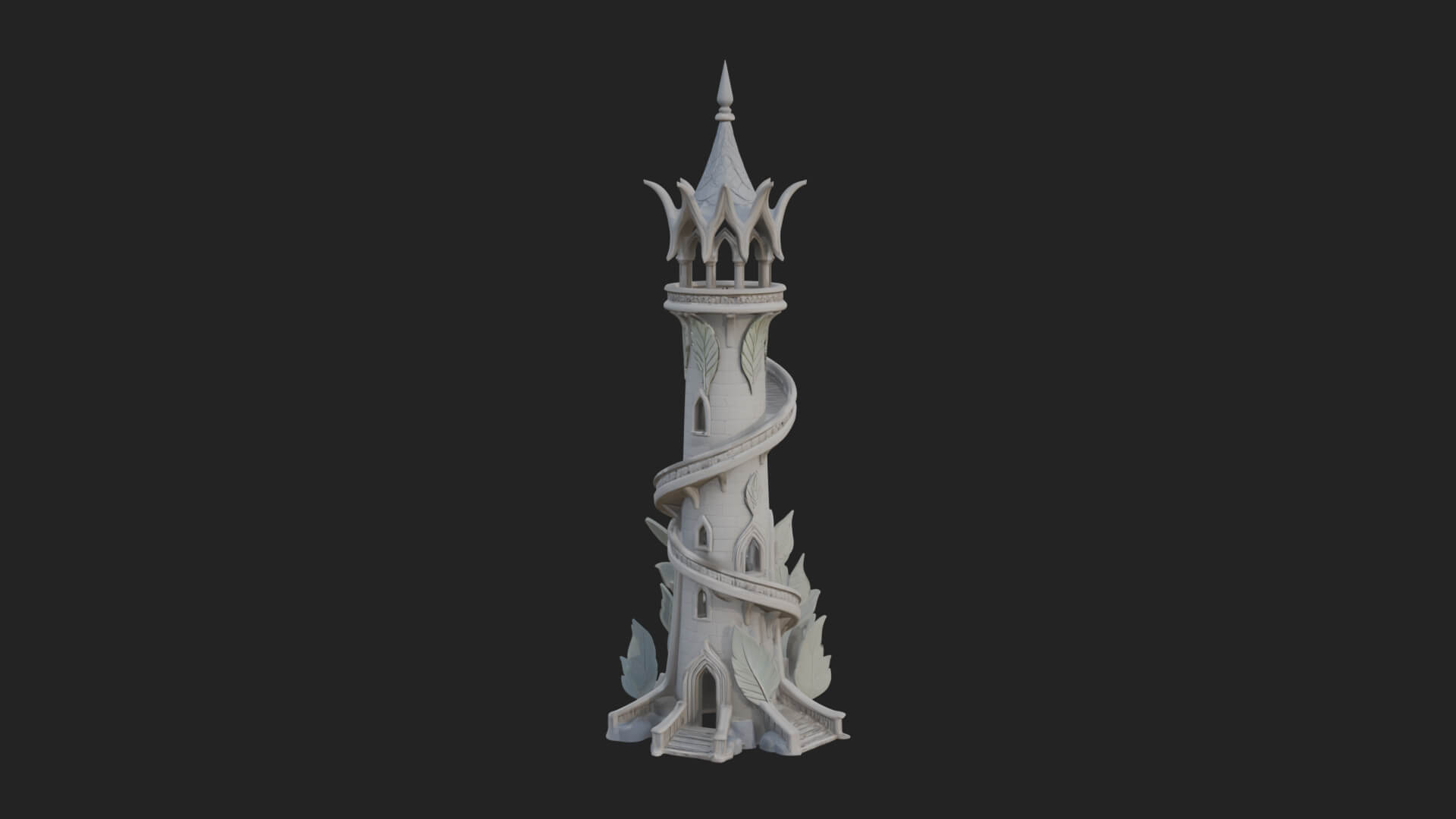 Swirling Fairy Tower Model Design 9 3D Print Model 3D Model