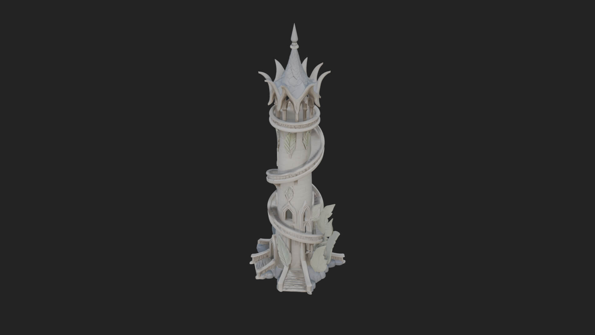 Swirling Fairy Tower Model Design 9 3D Print Model 3D Model