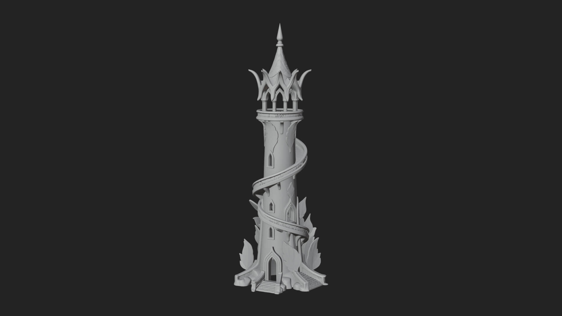 Swirling Fairy Tower Model Design 9 3D Print Model 3D Model