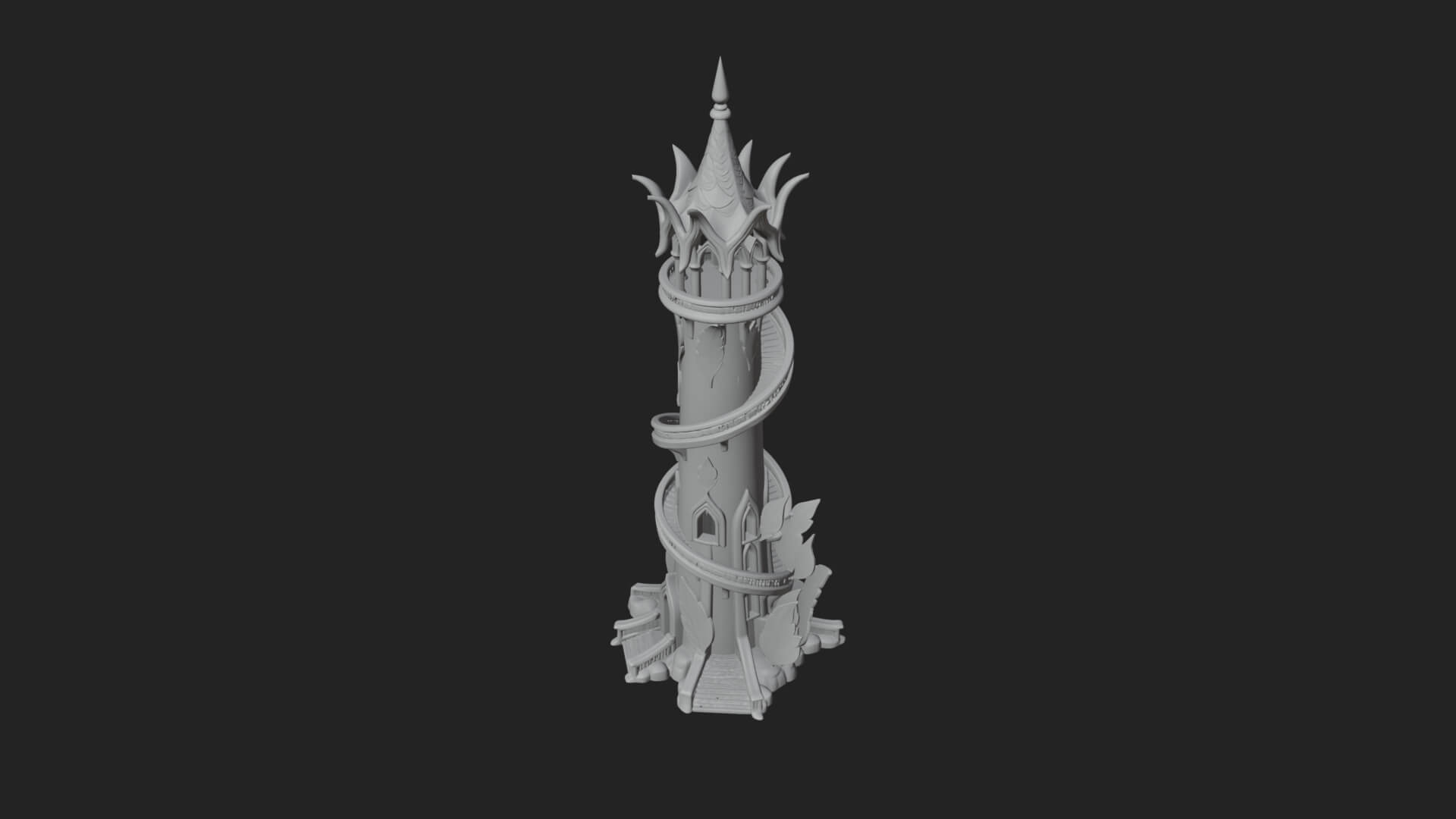 Swirling Fairy Tower Model Design 9 3D Print Model 3D Model