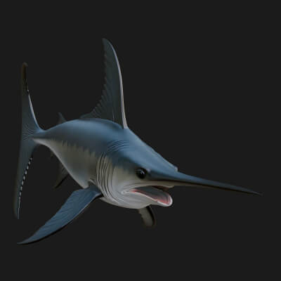 Swordfish Statue Design 1 3D Print Model