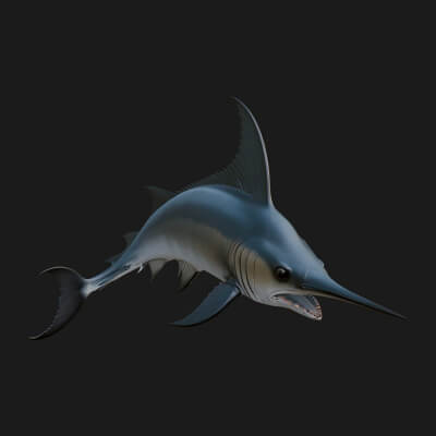 Swordfish Statue Design 2 3D Print Model