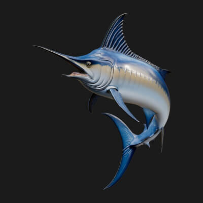 Swordfish Statue Design 5 3D Print Model