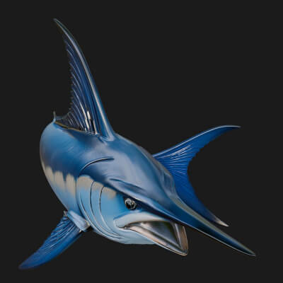 Swordfish Statue Design 6 3D Print Model