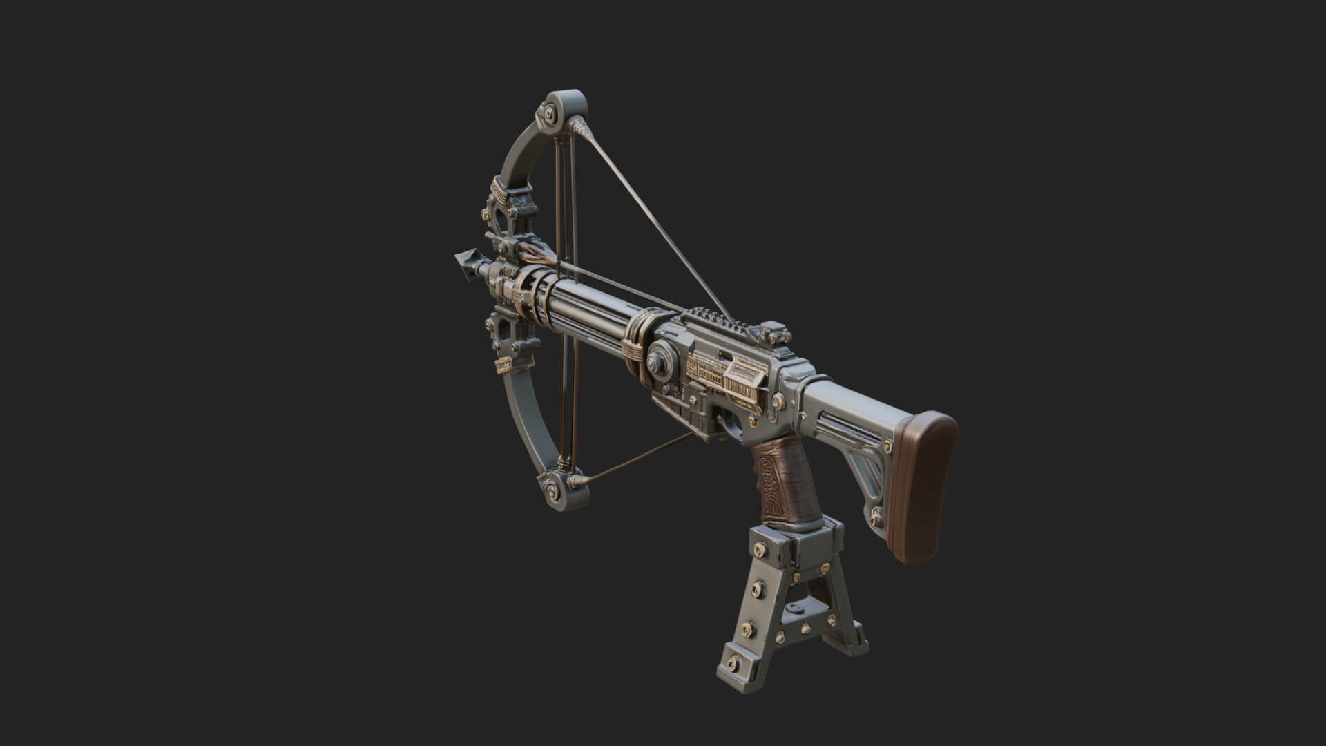 Tactical Scoped Crossbow Model Design 1 3D Print Model 3D Model