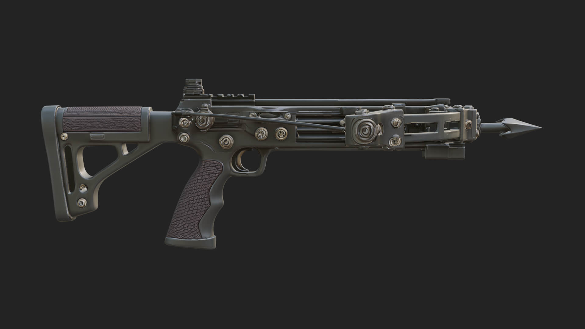 Tactical Scoped Crossbow Model Design 10 3D Print Model 3D Model