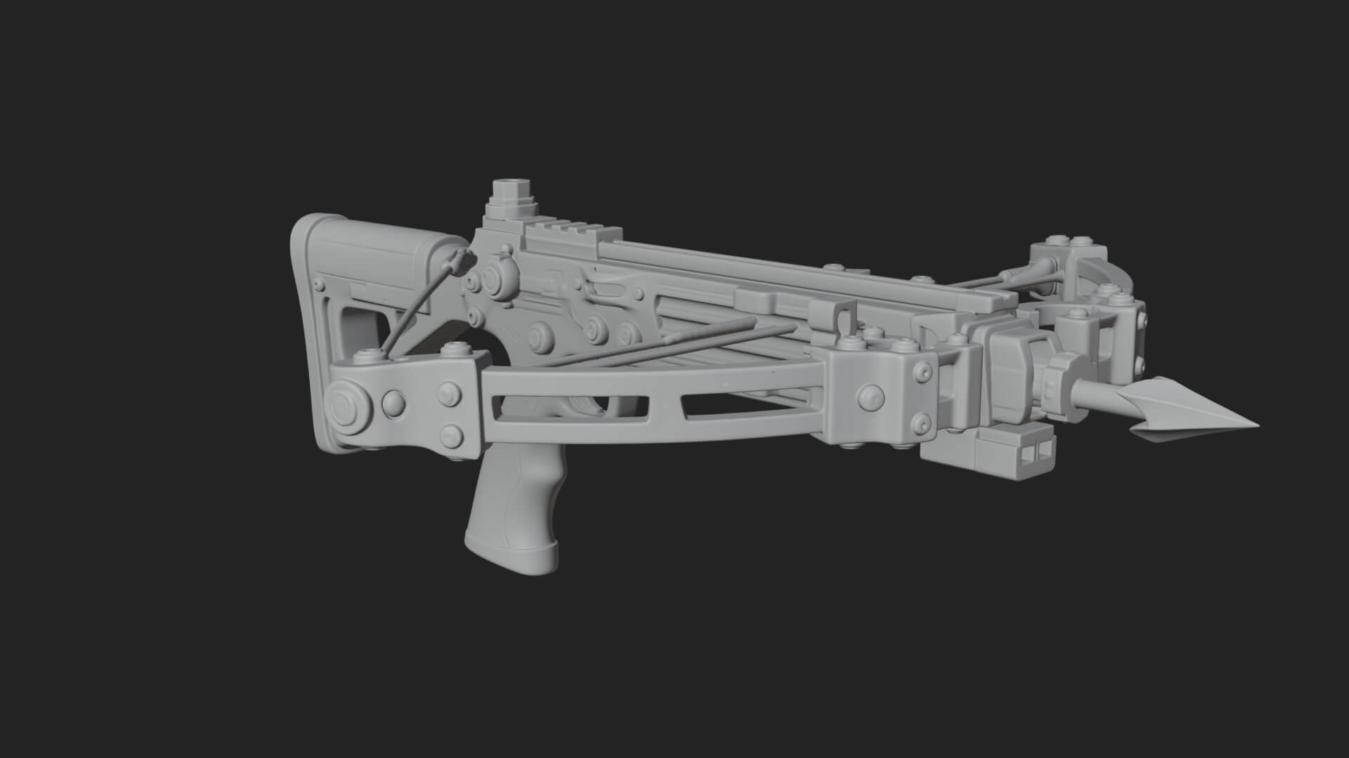 Tactical Scoped Crossbow Model Design 10 3D Print Model 3D Model